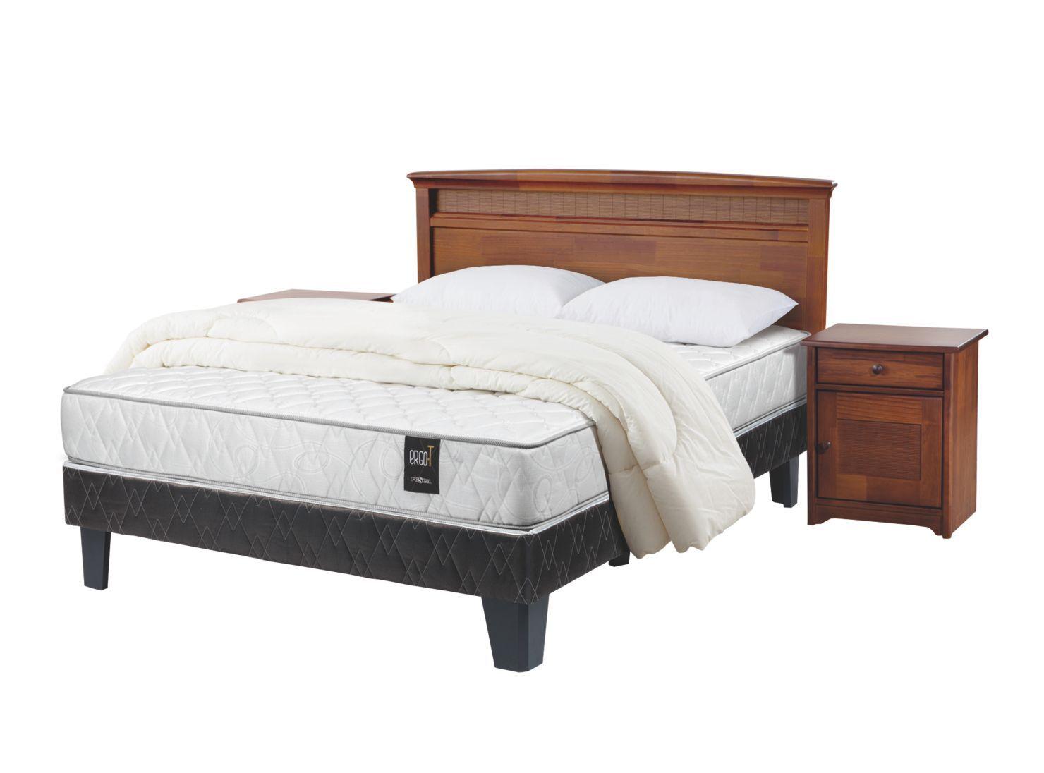 Cama Ergo T 2 Plazas + Set Veneto + Plumón + Almohadas-0