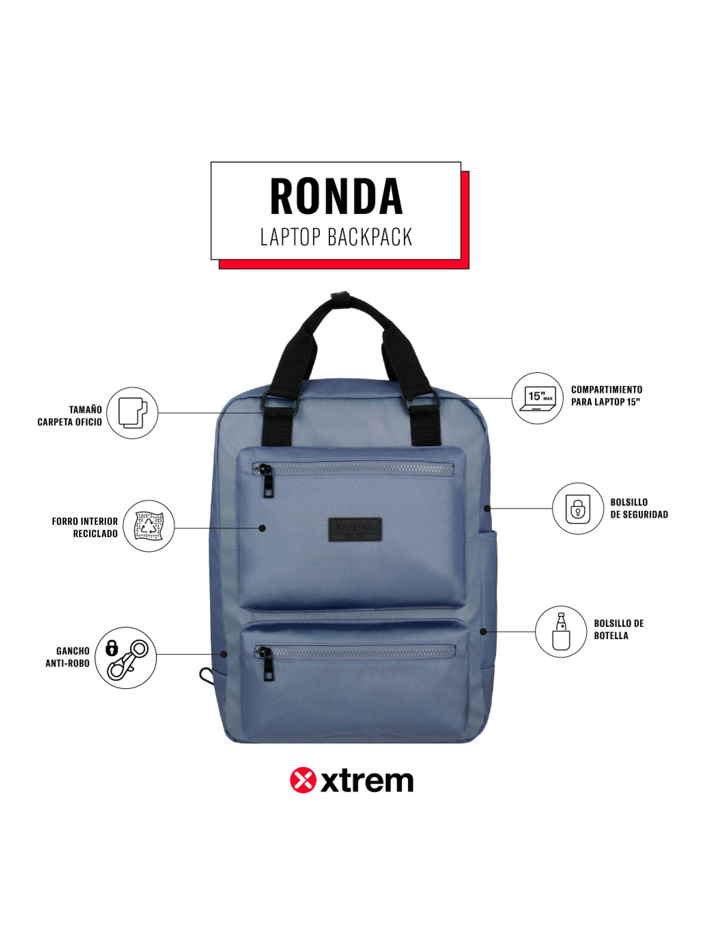 Mochila Notebook Ronda 5Xt Azul 15"-4