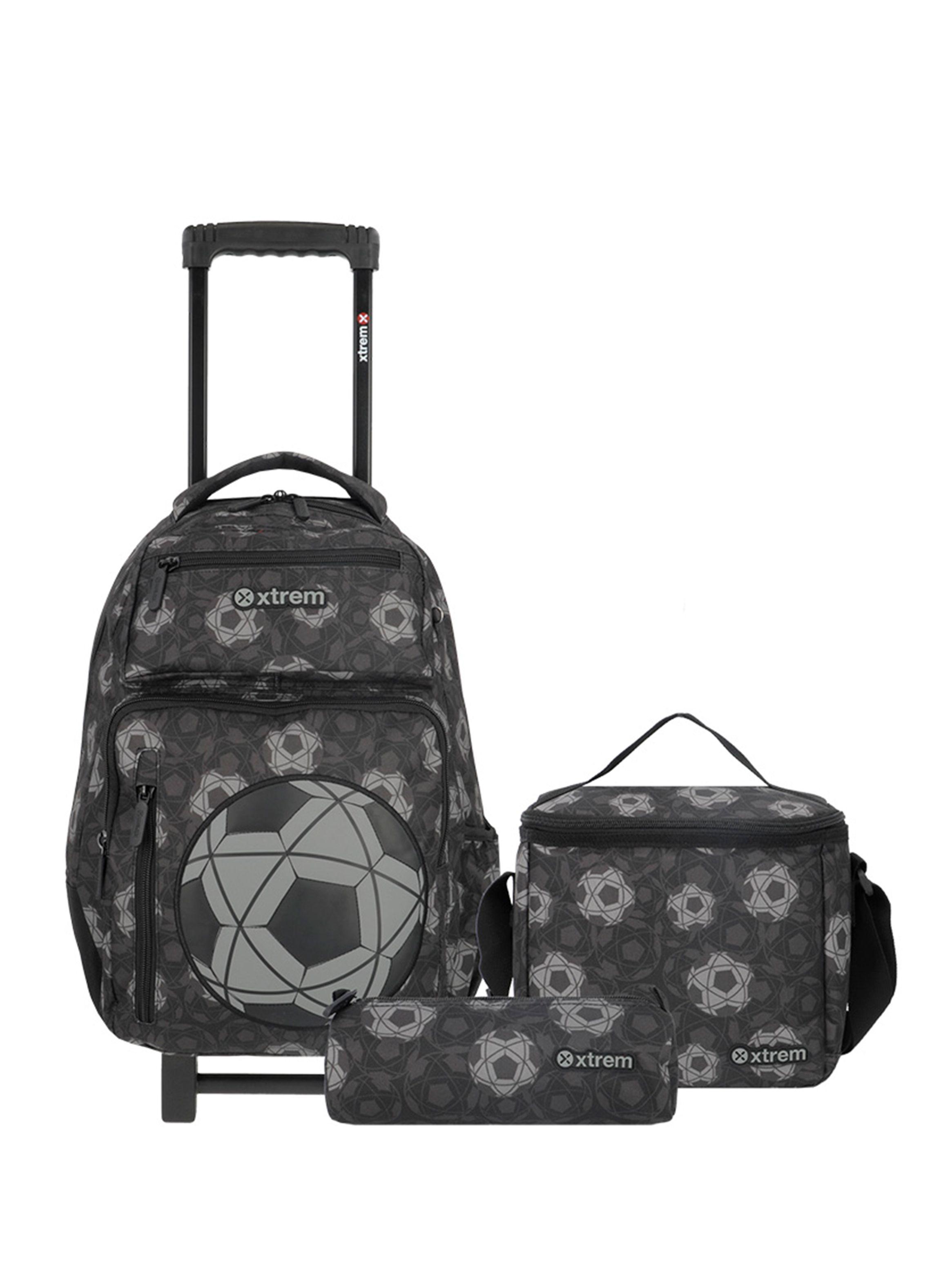 Pack Mochila con Ruedas Run 5Xt Fútbol Negro-0