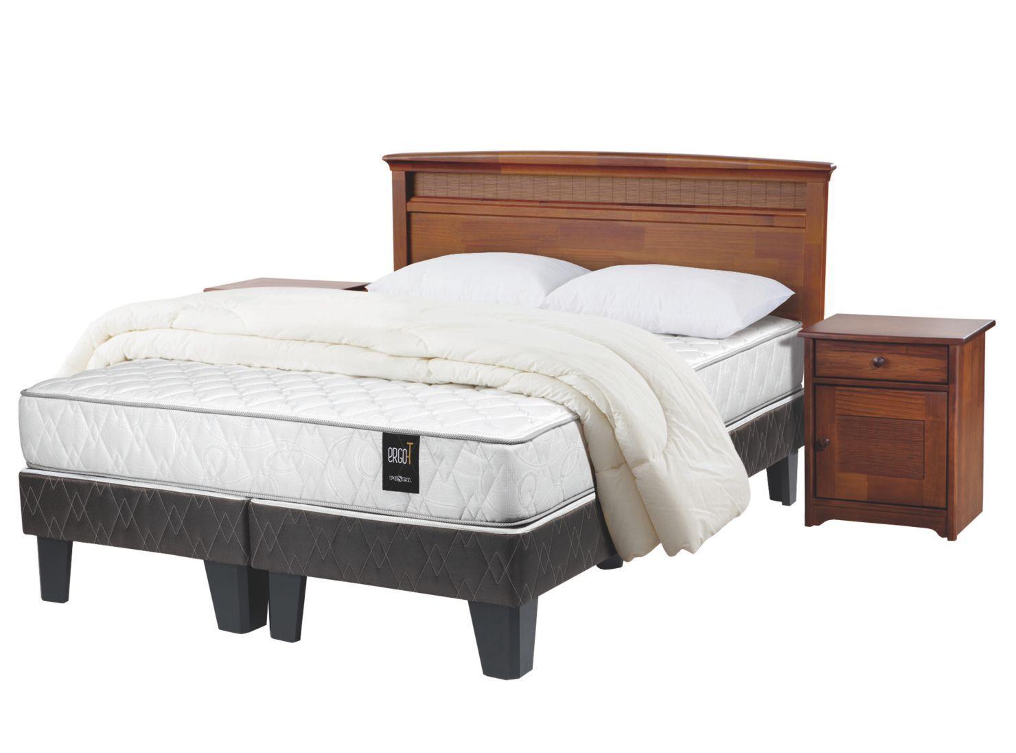 Cama Ergo T King Base Dividida + Set Veneto + Plumón + Almohadas-0