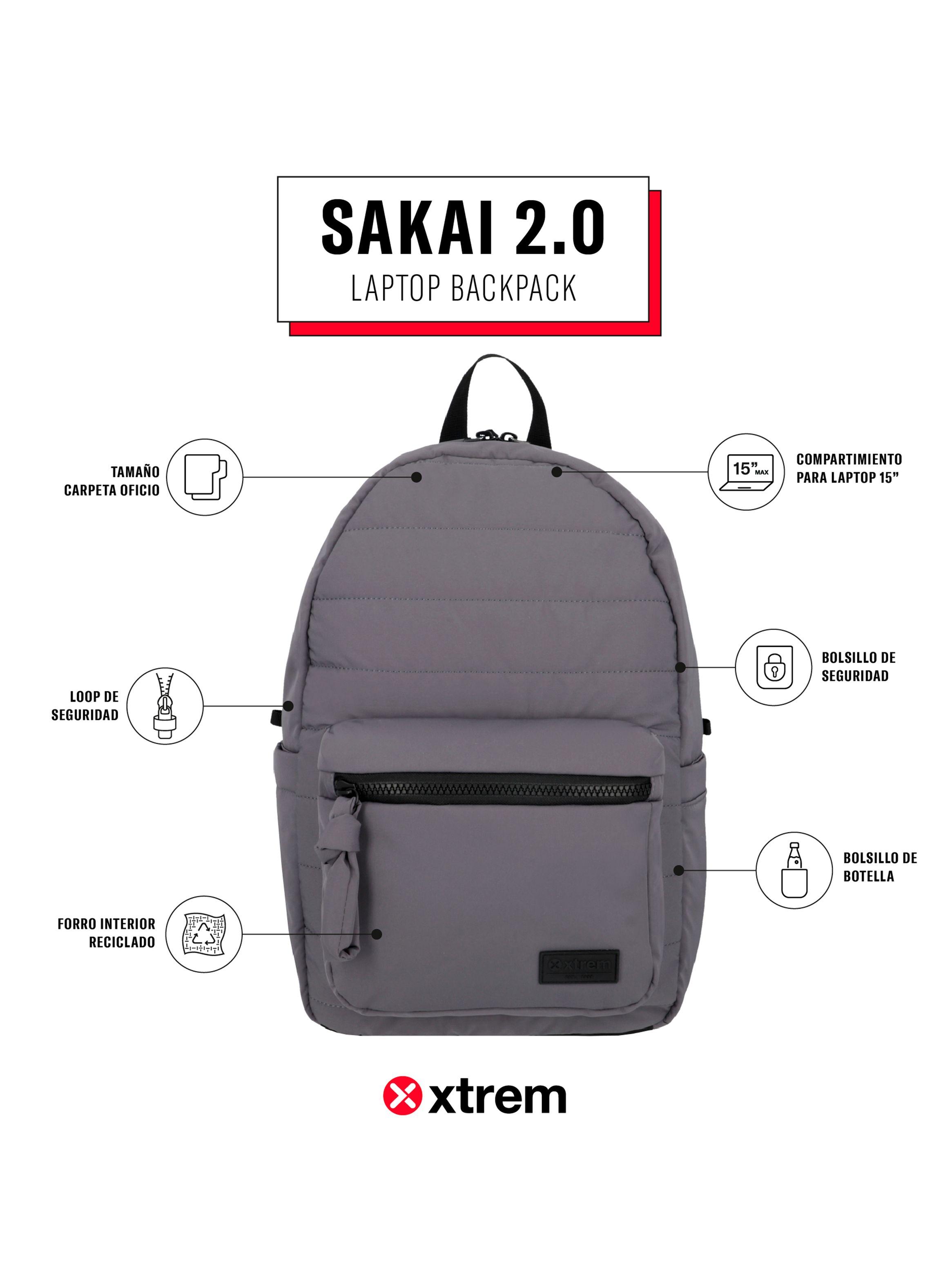 Mochila Notebook Sakai 2.0 5Xt Azul 15"-4