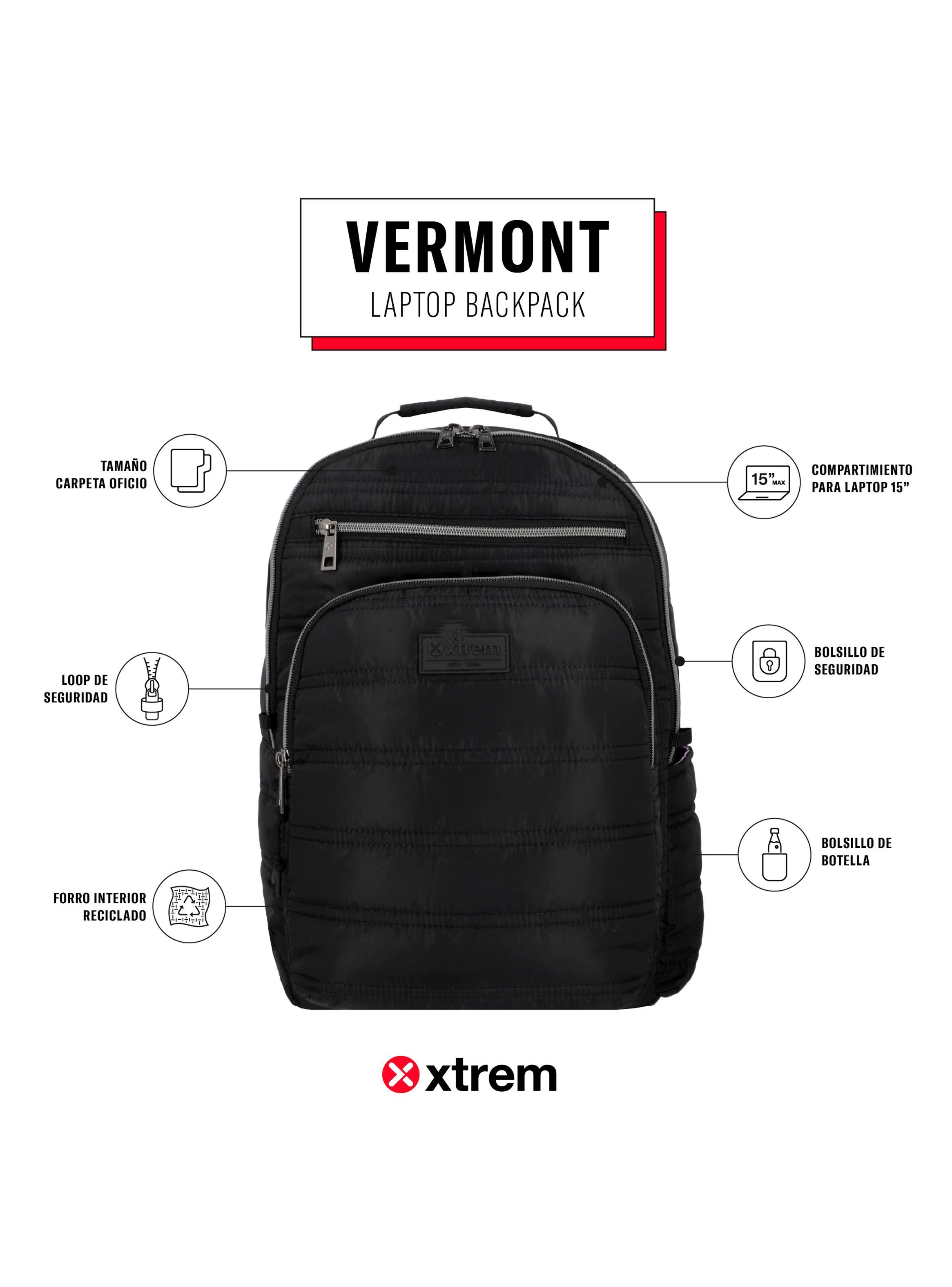 Mochila Notebook Vermont 5Xt Negro 15"-4