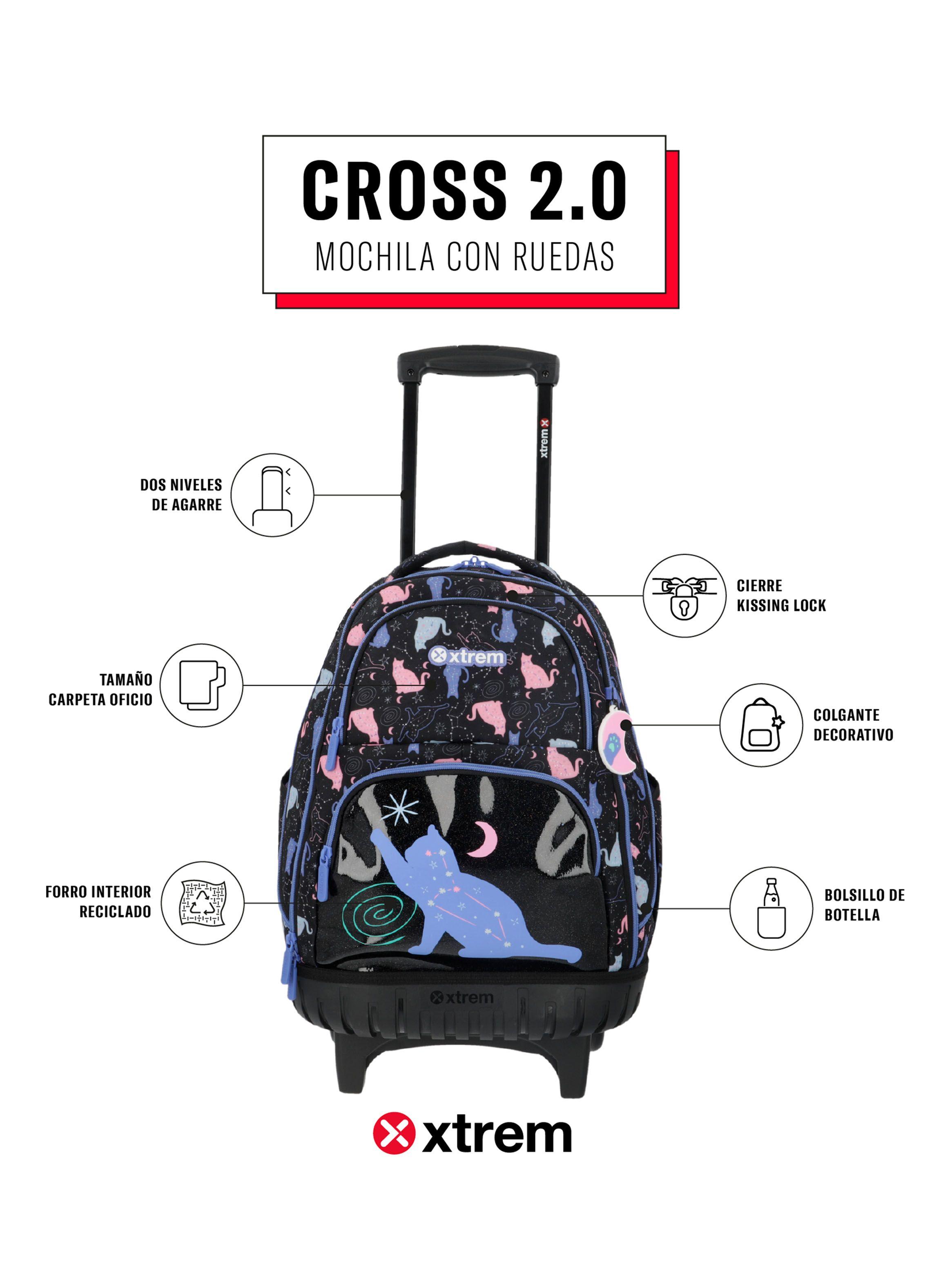Mochila con Ruedas Cross 2.0 5Xt Negro/Púrpura-4