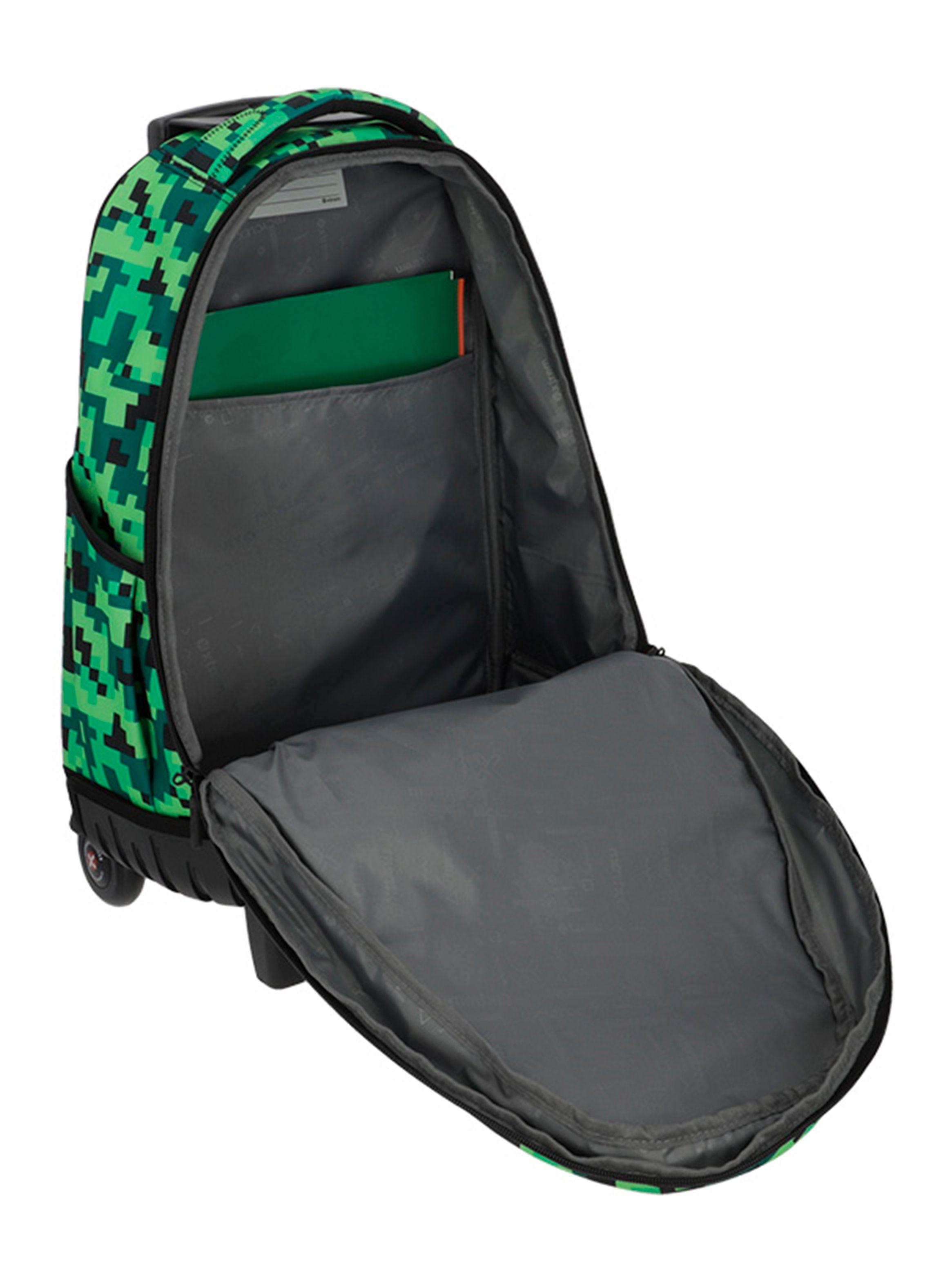 Mochila con Ruedas Cross 2.0 5Xt Pixels Verde-3