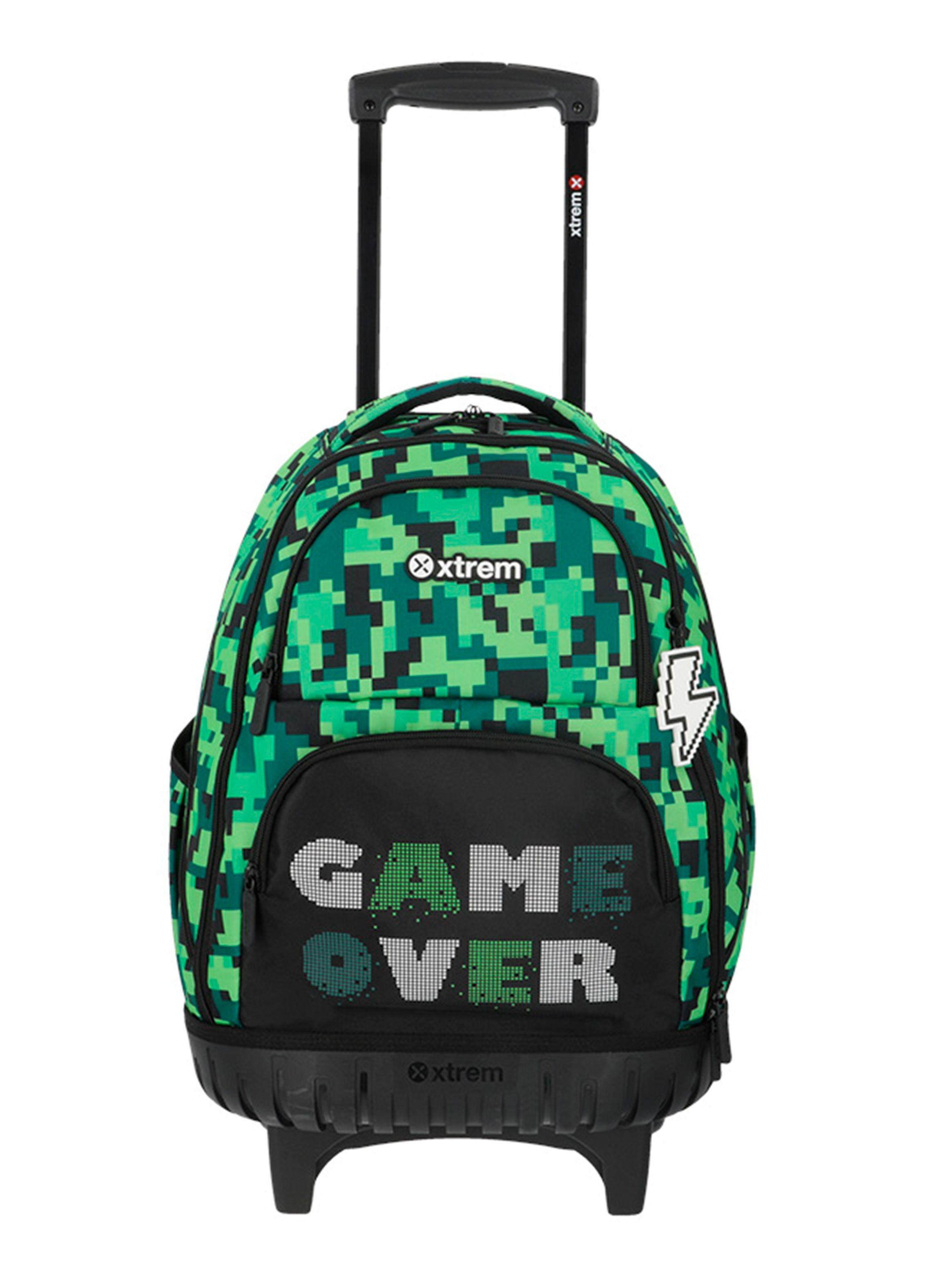 Mochila con Ruedas Cross 2.0 5Xt Pixels Verde-0