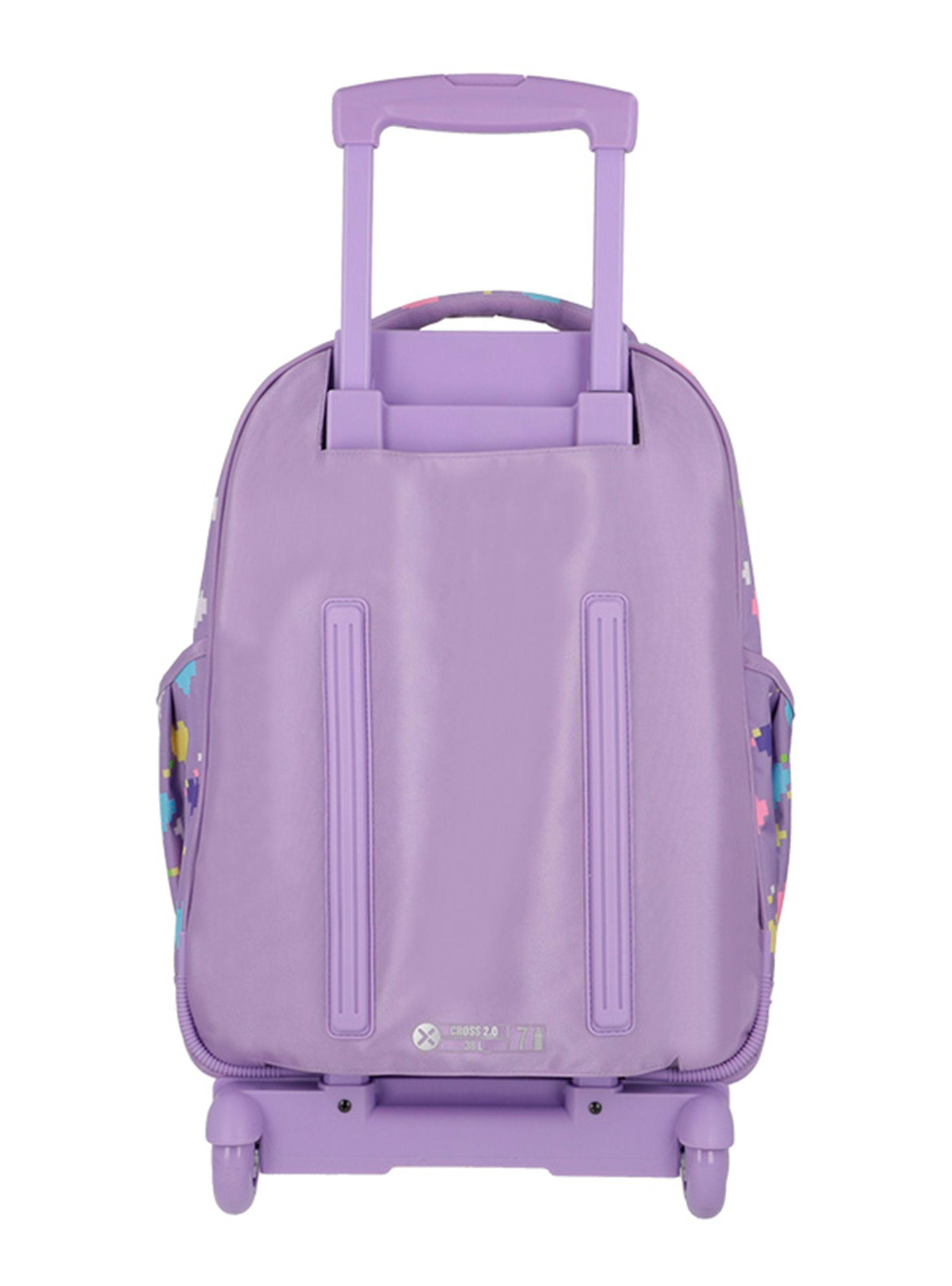Mochila Con Ruedas Cross 2.0 5Xt Gato Lila-1
