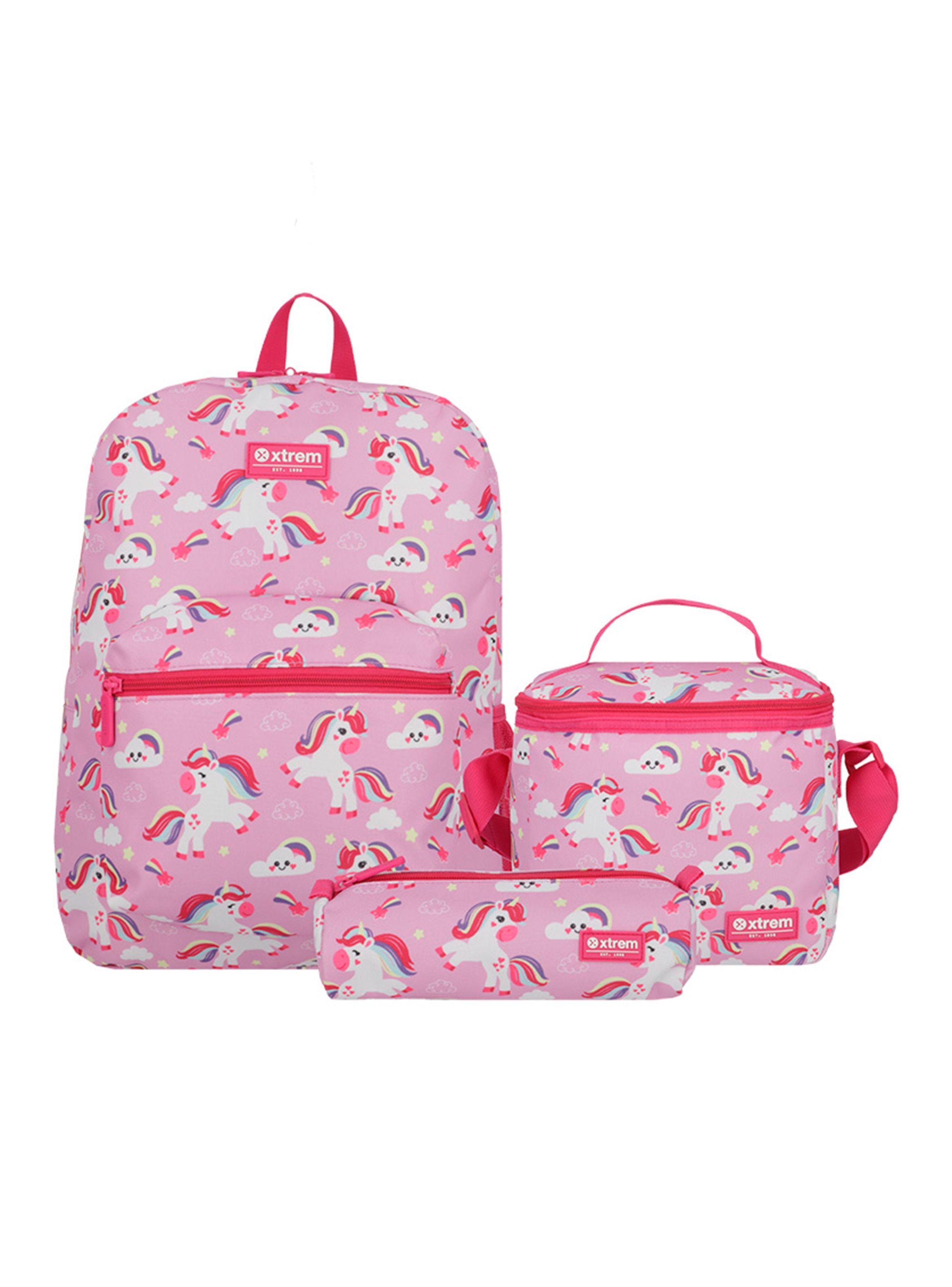 Triple Pack 5Xt Mochila Niña Unicornio Púrpura-0