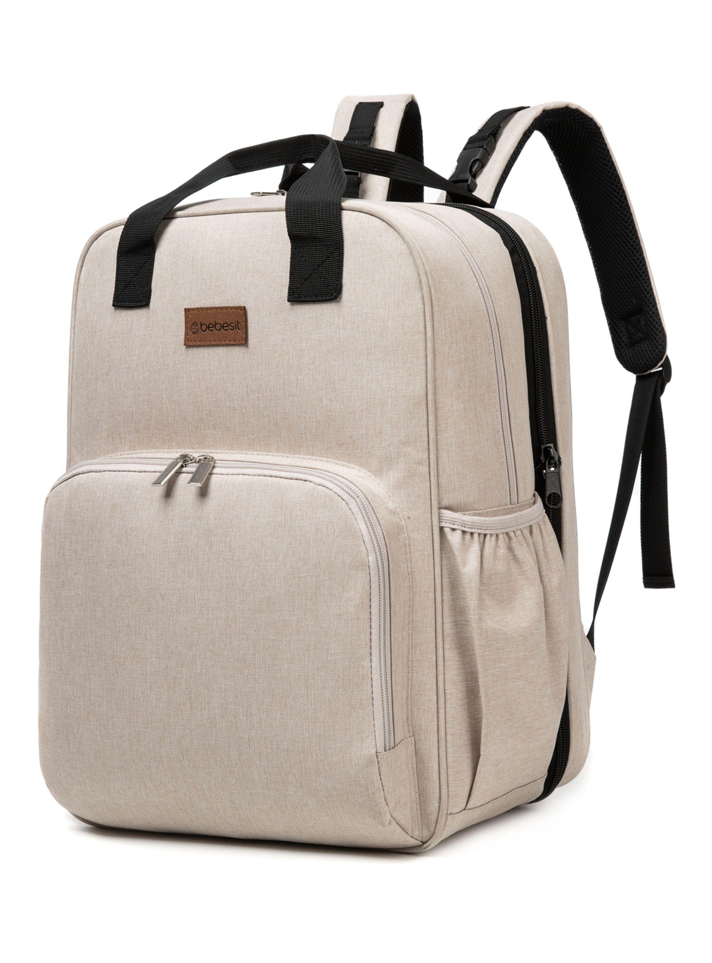 Bolso Pañalero Mudador Beige-1