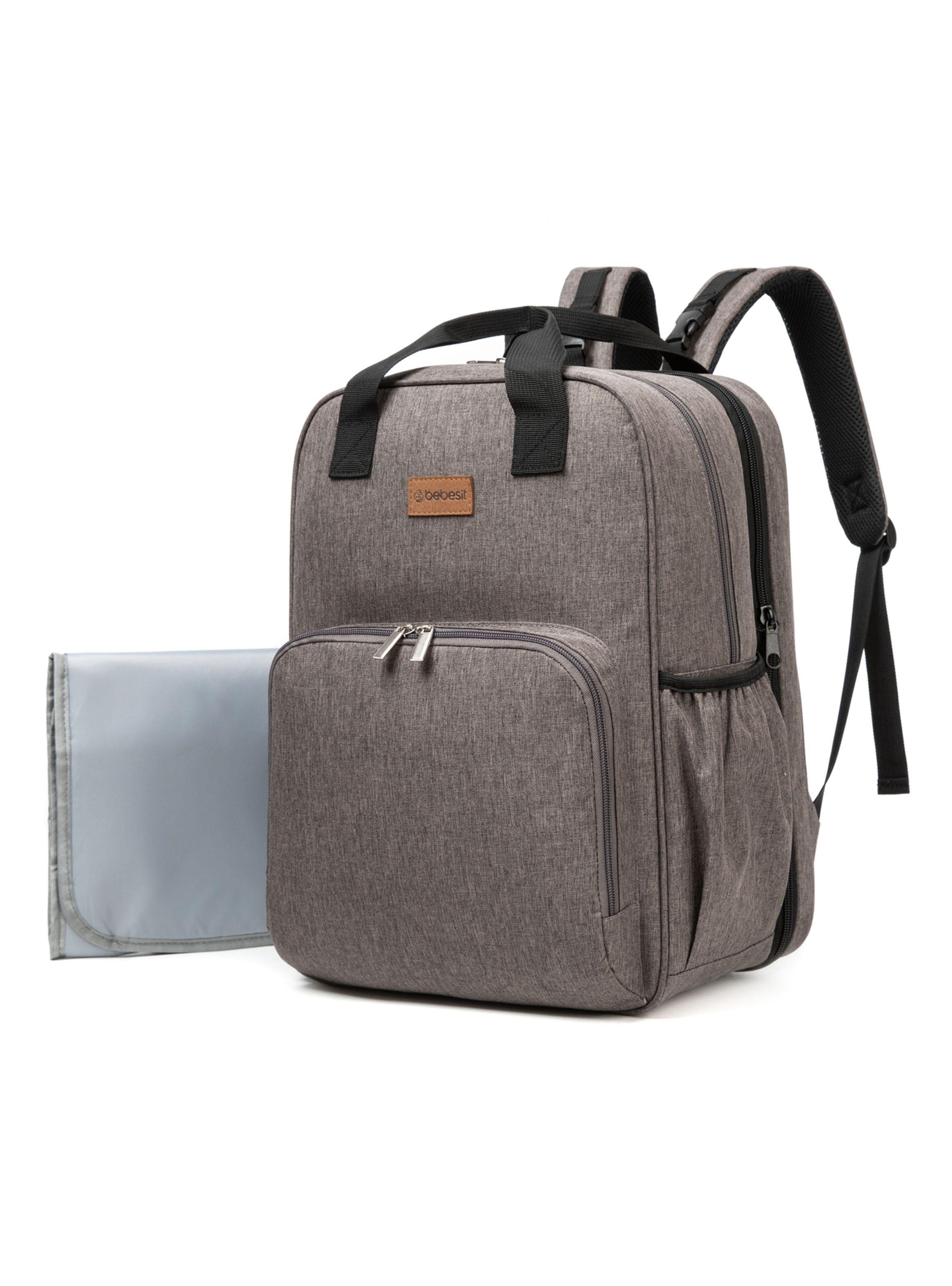 Bolso Pañalero Mudador Gris-0