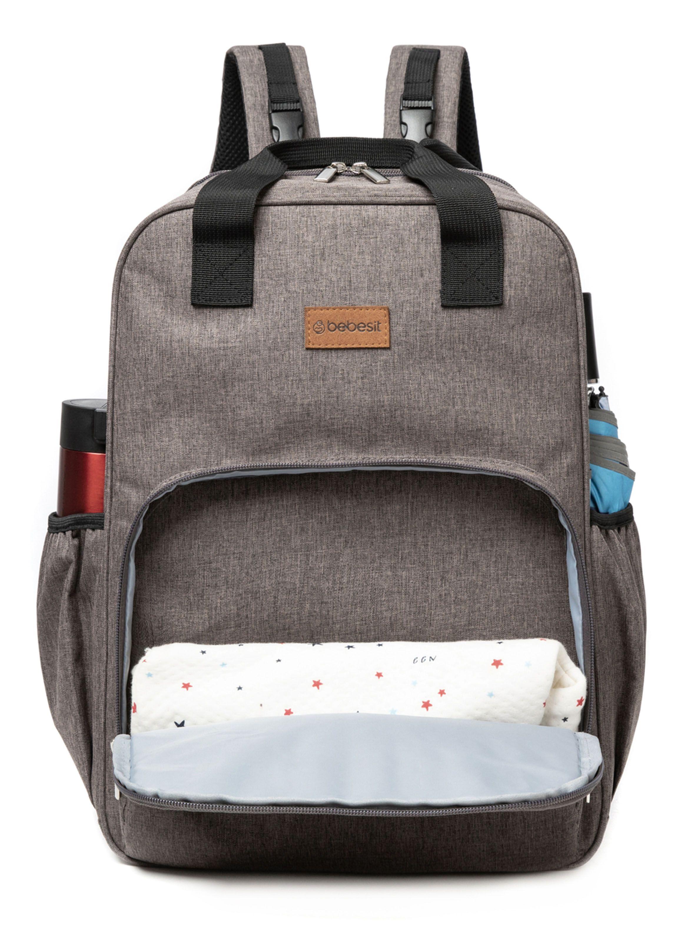 Bolso Pañalero Mudador Gris-3