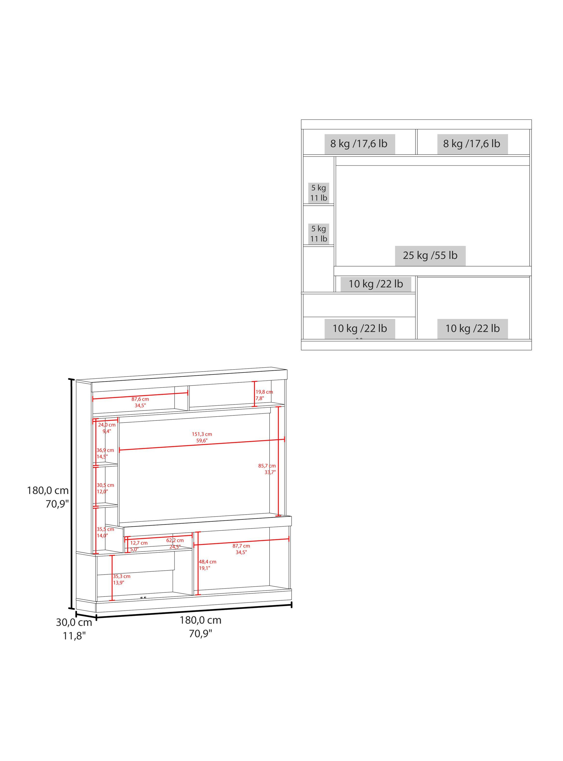 Estante TV 55" Classic Color Gales-1