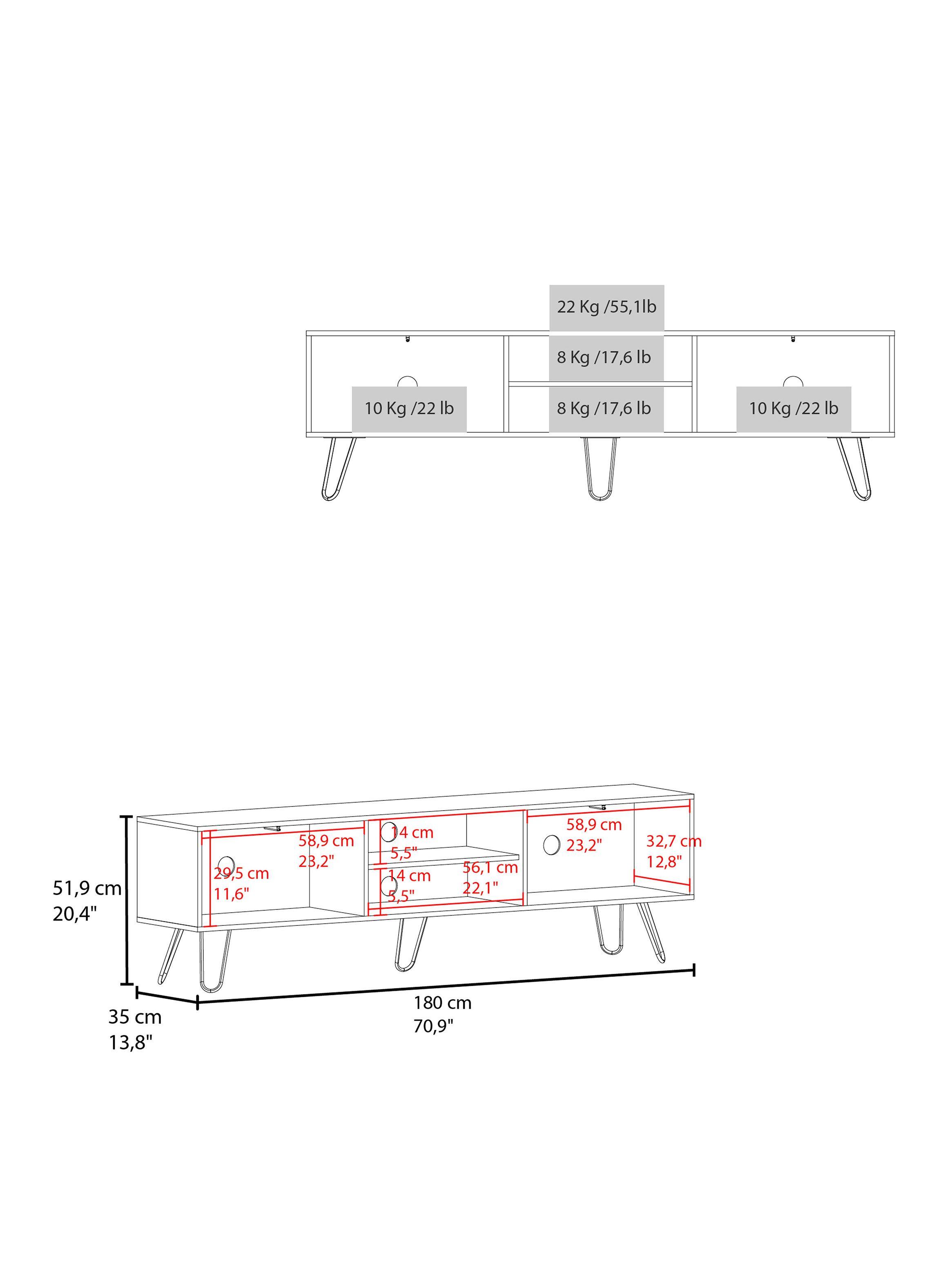 Rack TV 80" Vassel Z-180 Duna Blanco-1