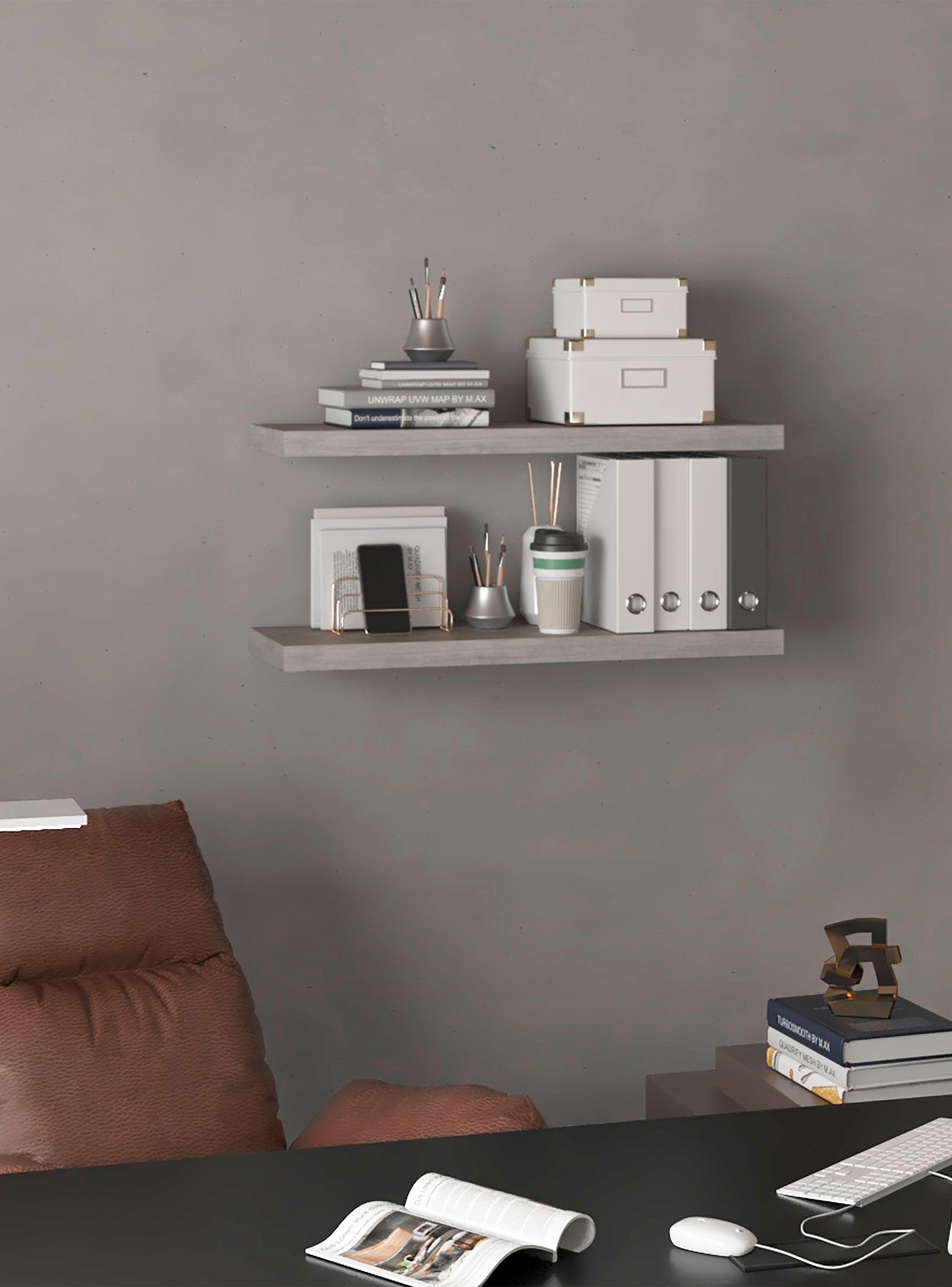 Repisa Flotante 80x25 cm Cemento-5