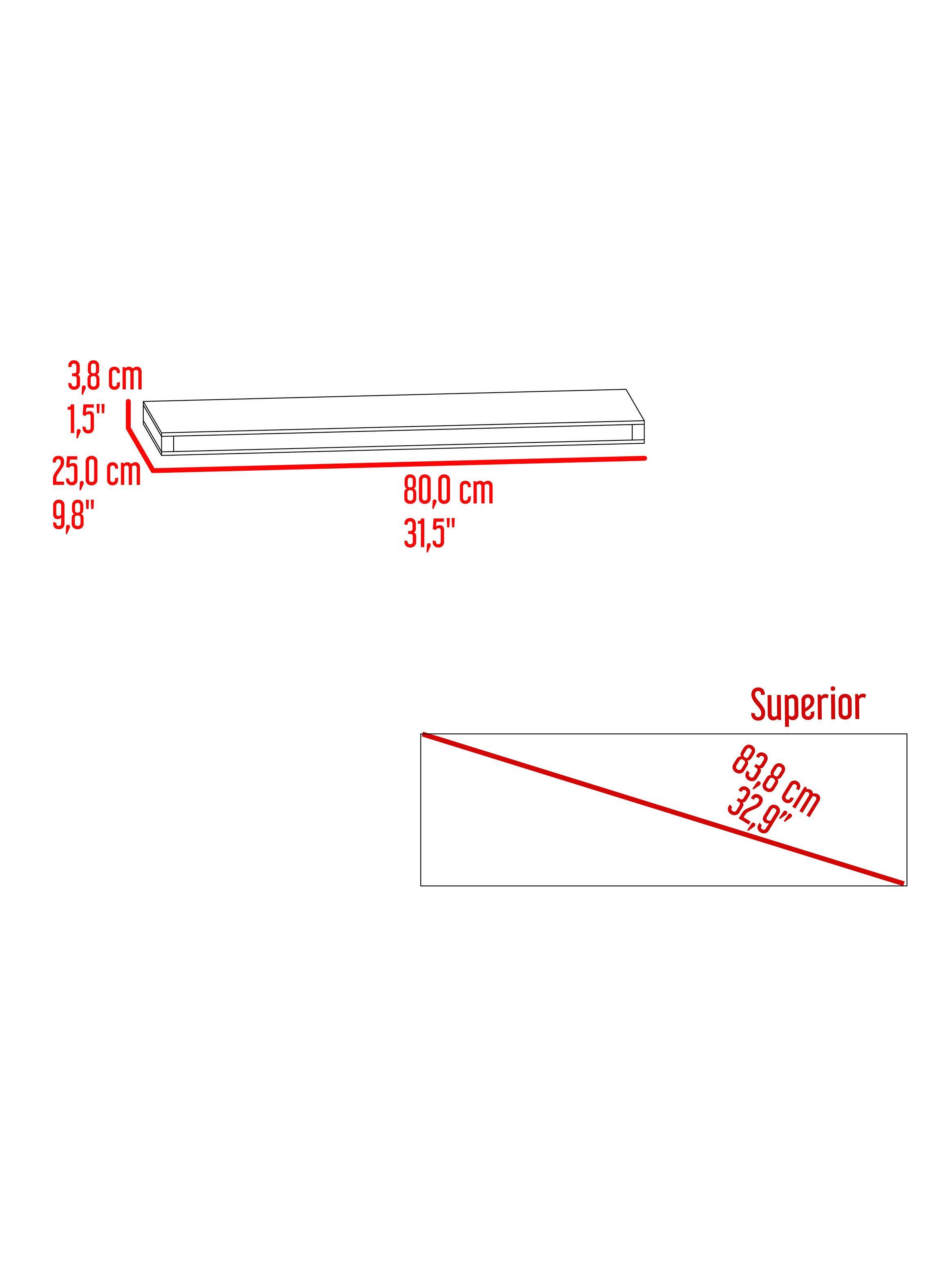 Repisa Flotante 80x25 cm Rovere-1