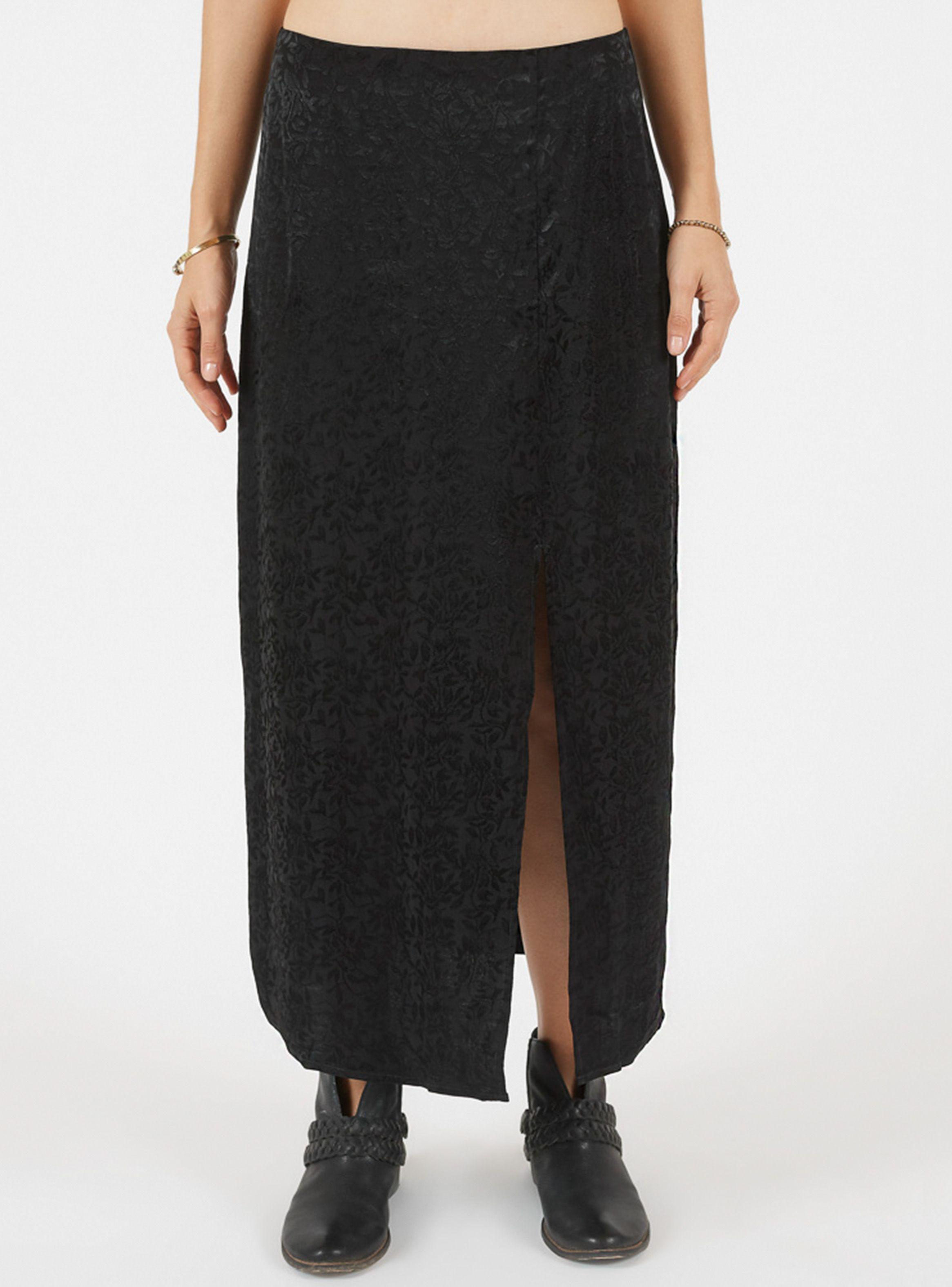 Falda Larga Lisa con Umbrale-0