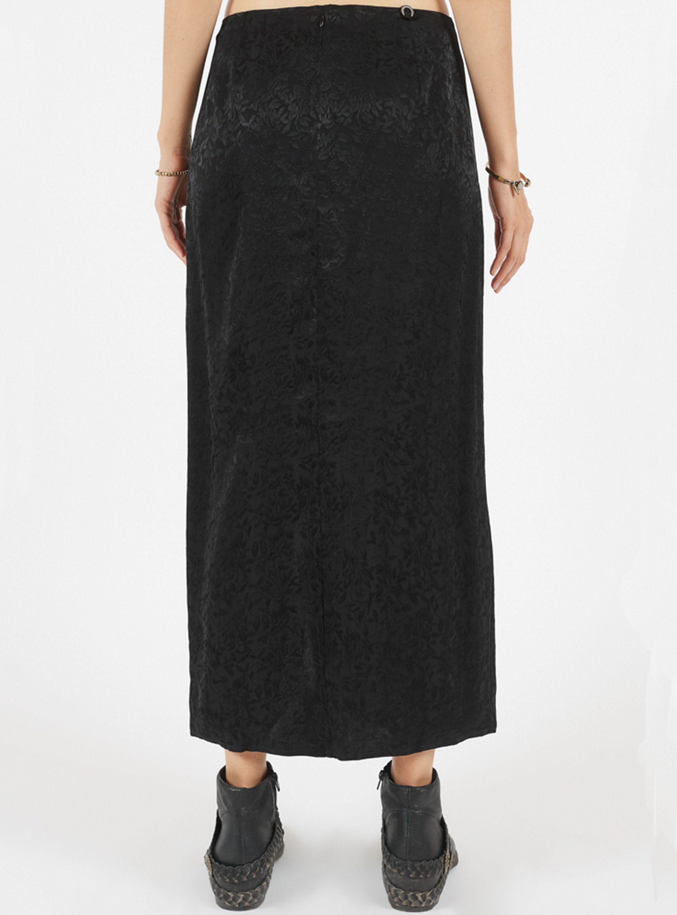 Falda Larga Lisa con Umbrale-1