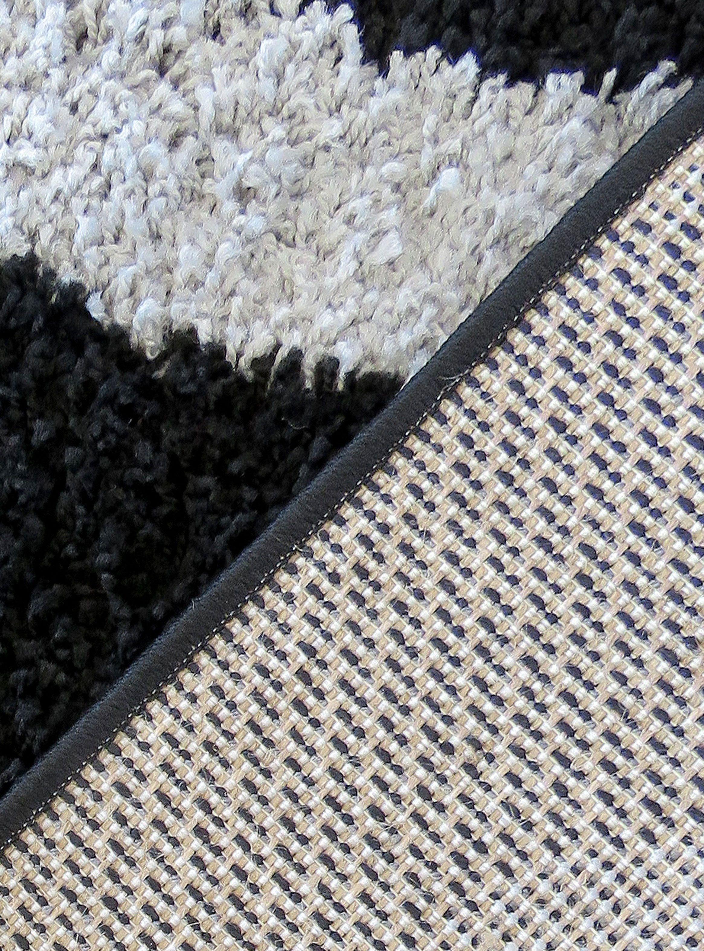 Alfombra Shaggy D5 133x180 cm Negro-2