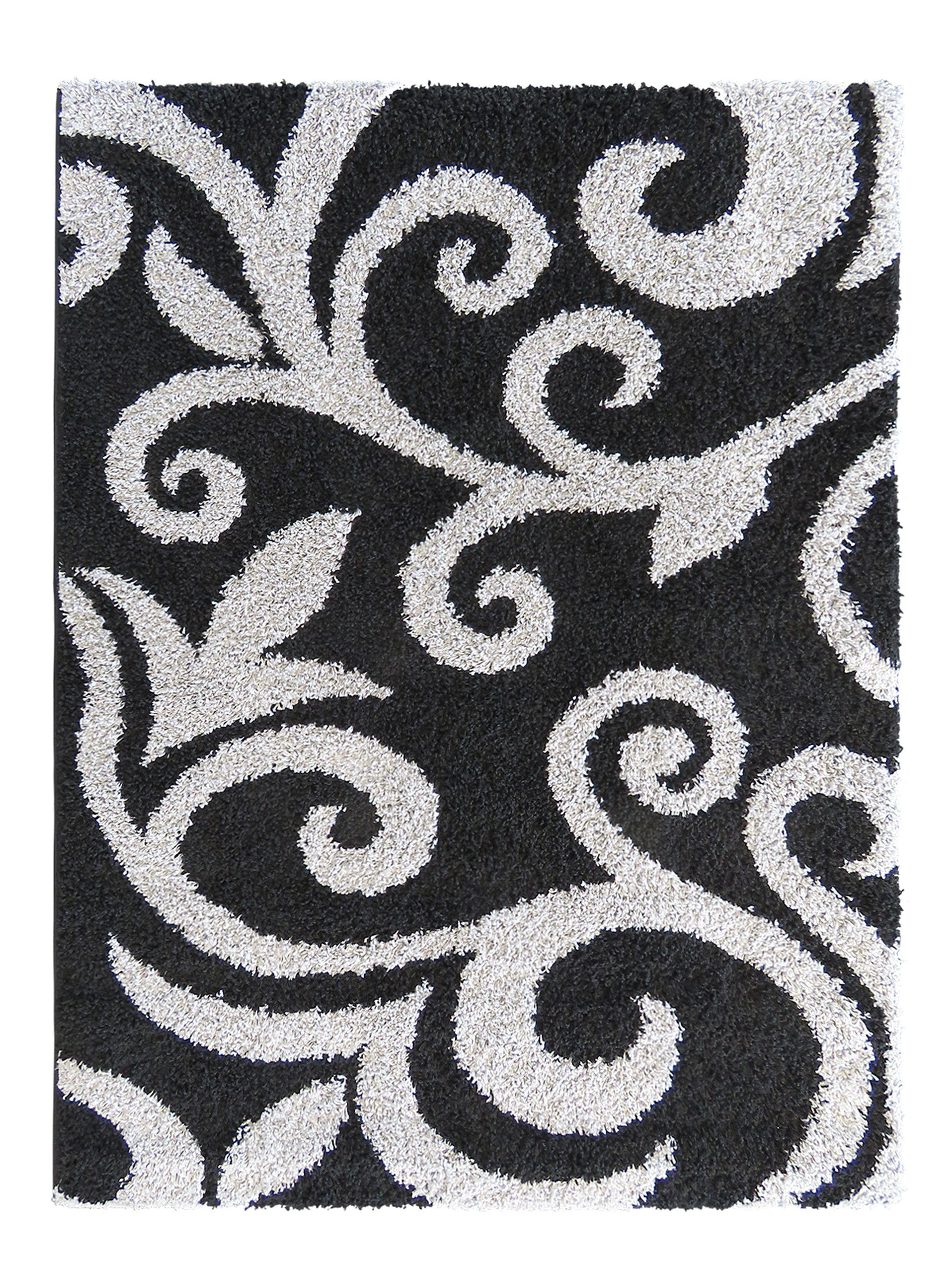 Alfombra Shaggy D5 133x180 cm Negro-0