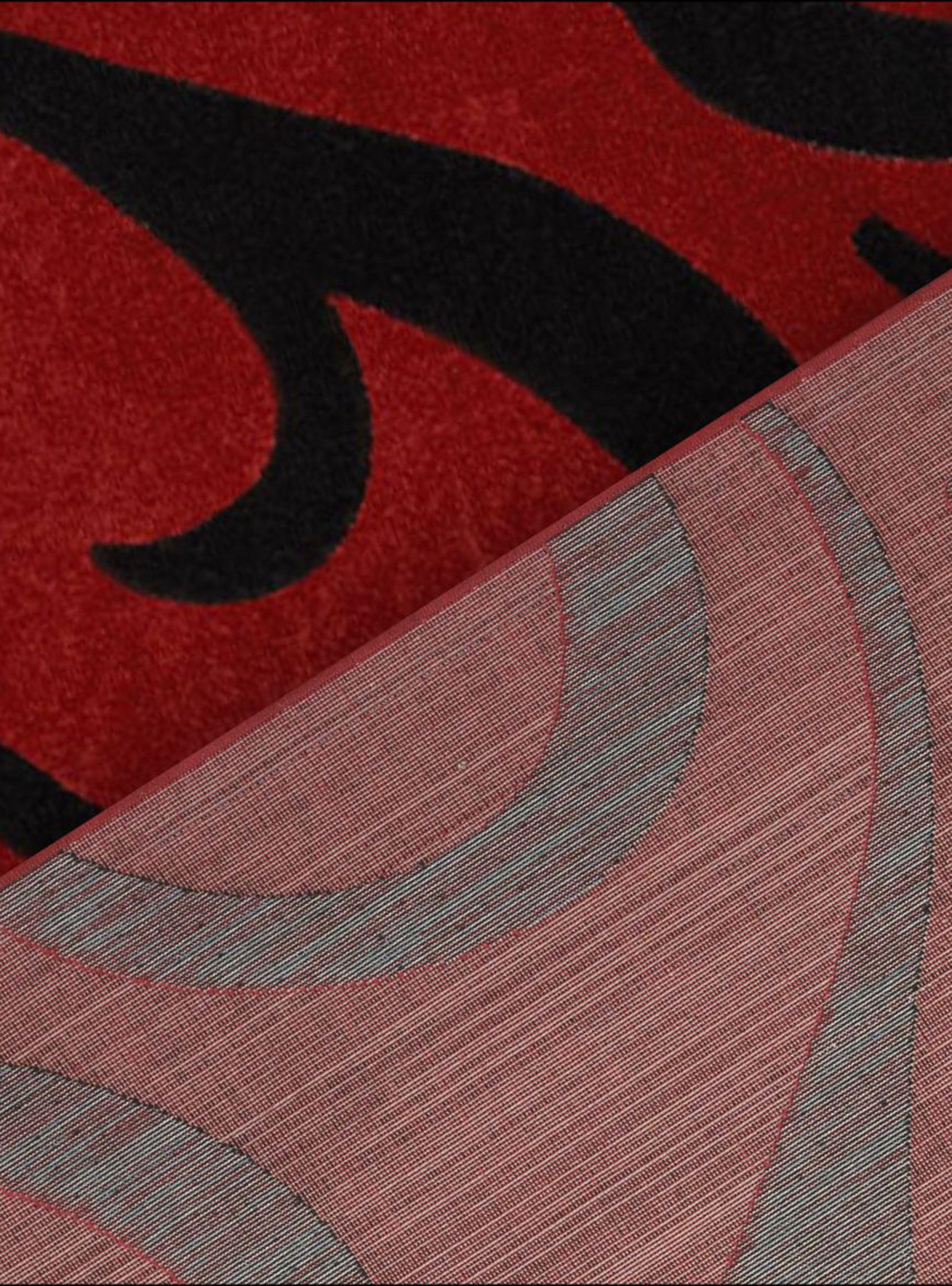 Alfombra Carved 133x180 cm Rojo Negro-1