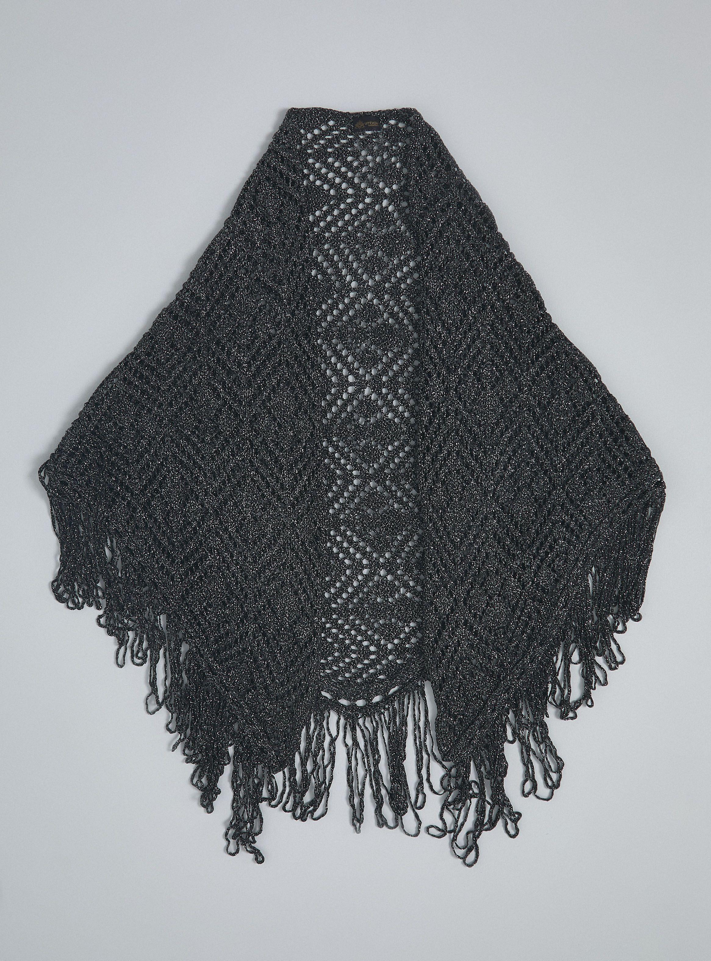 Pañuelo Tipo Ruana Tejida Lurex-2