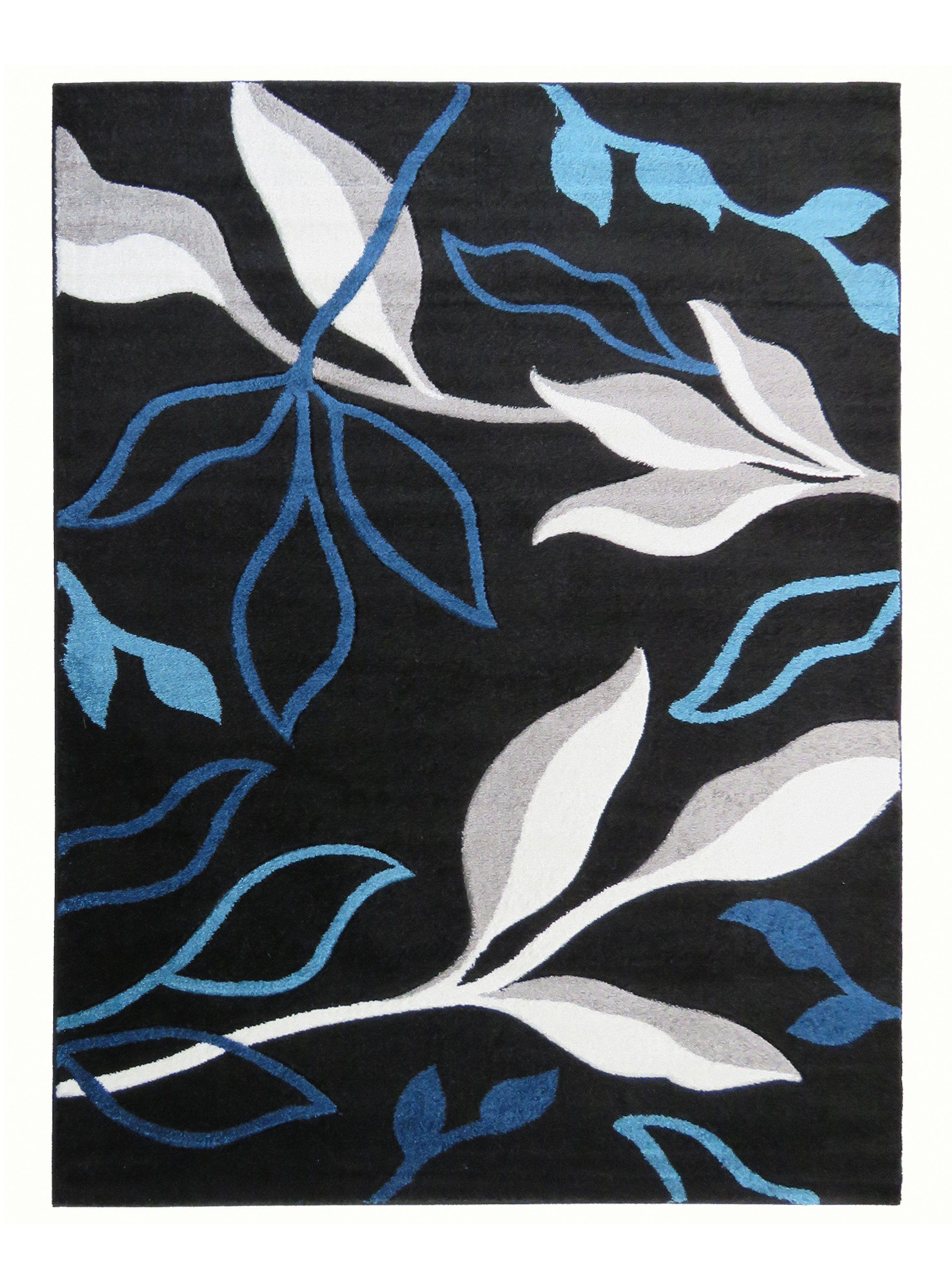 Alfombra Carved D2 133x180 cm Negro-0