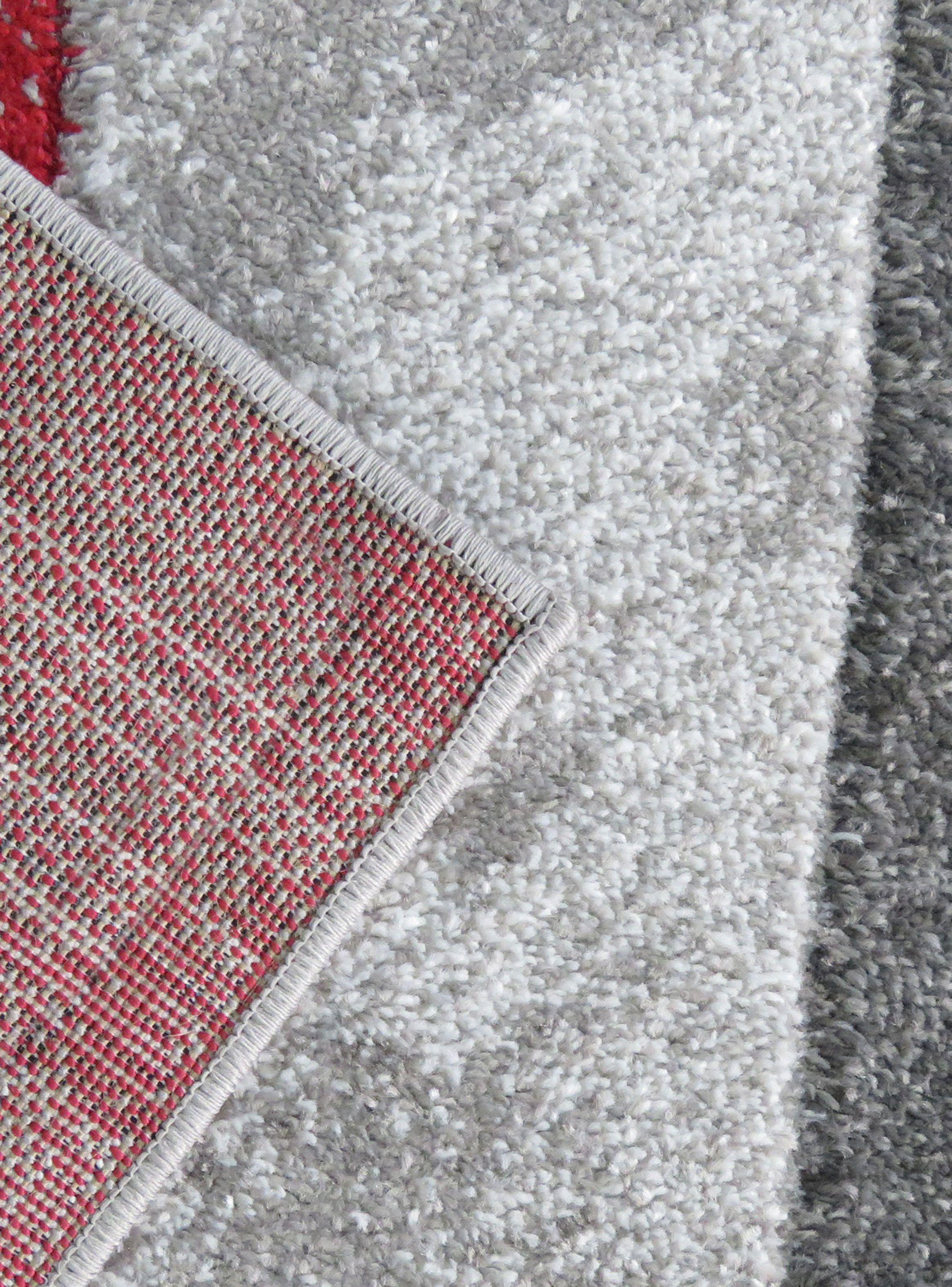 Alfombra Carved 133x180 cm Rojo Rombos-1