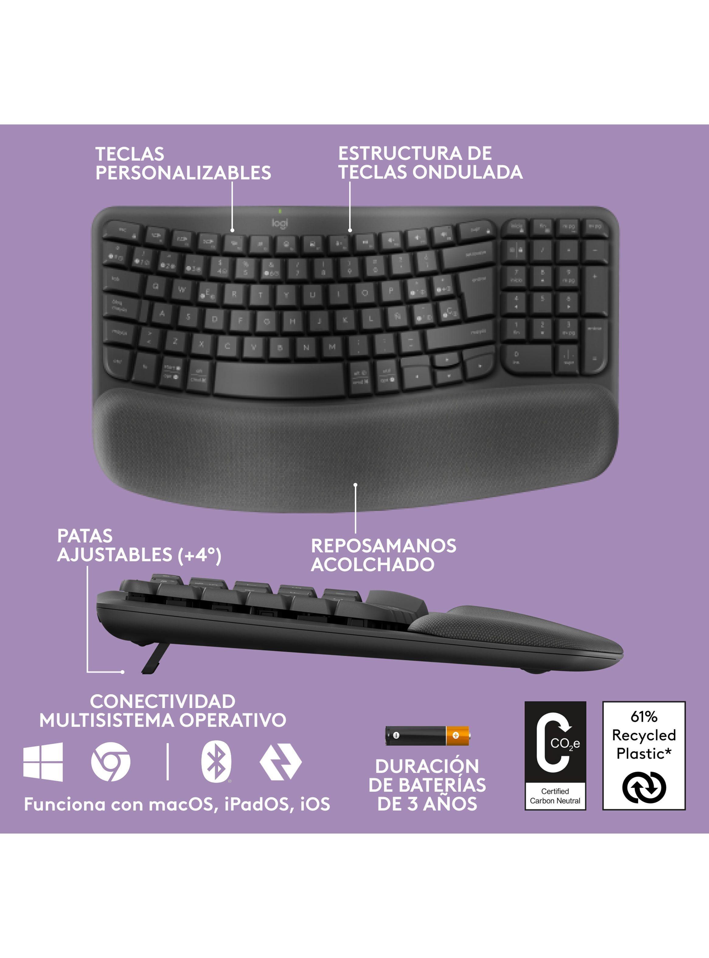 Teclado Ergonómico Inalámbrico Wave Keys-6