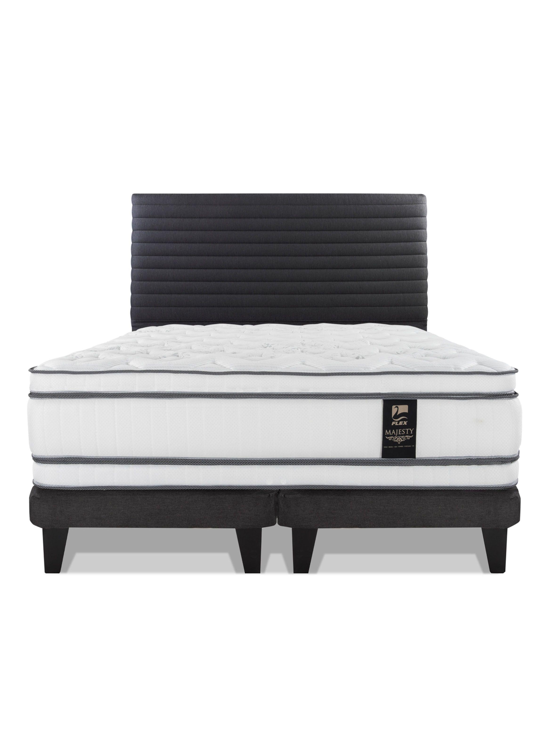 Cama Europea Majesty Base Dividida 2 Plazas + Respaldo Modern-2