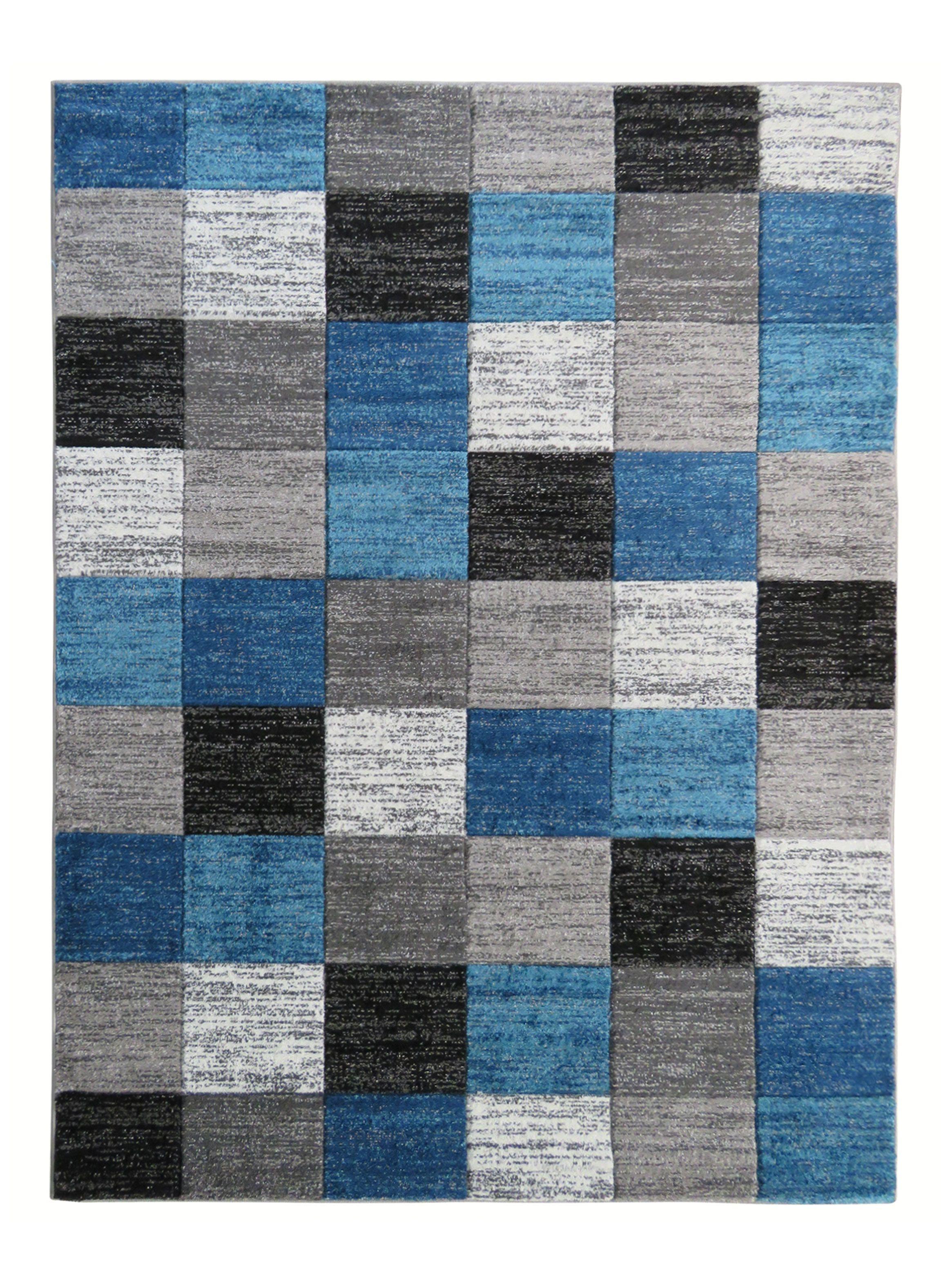 Alfombra Carved D4 170x230 cm Azul-0