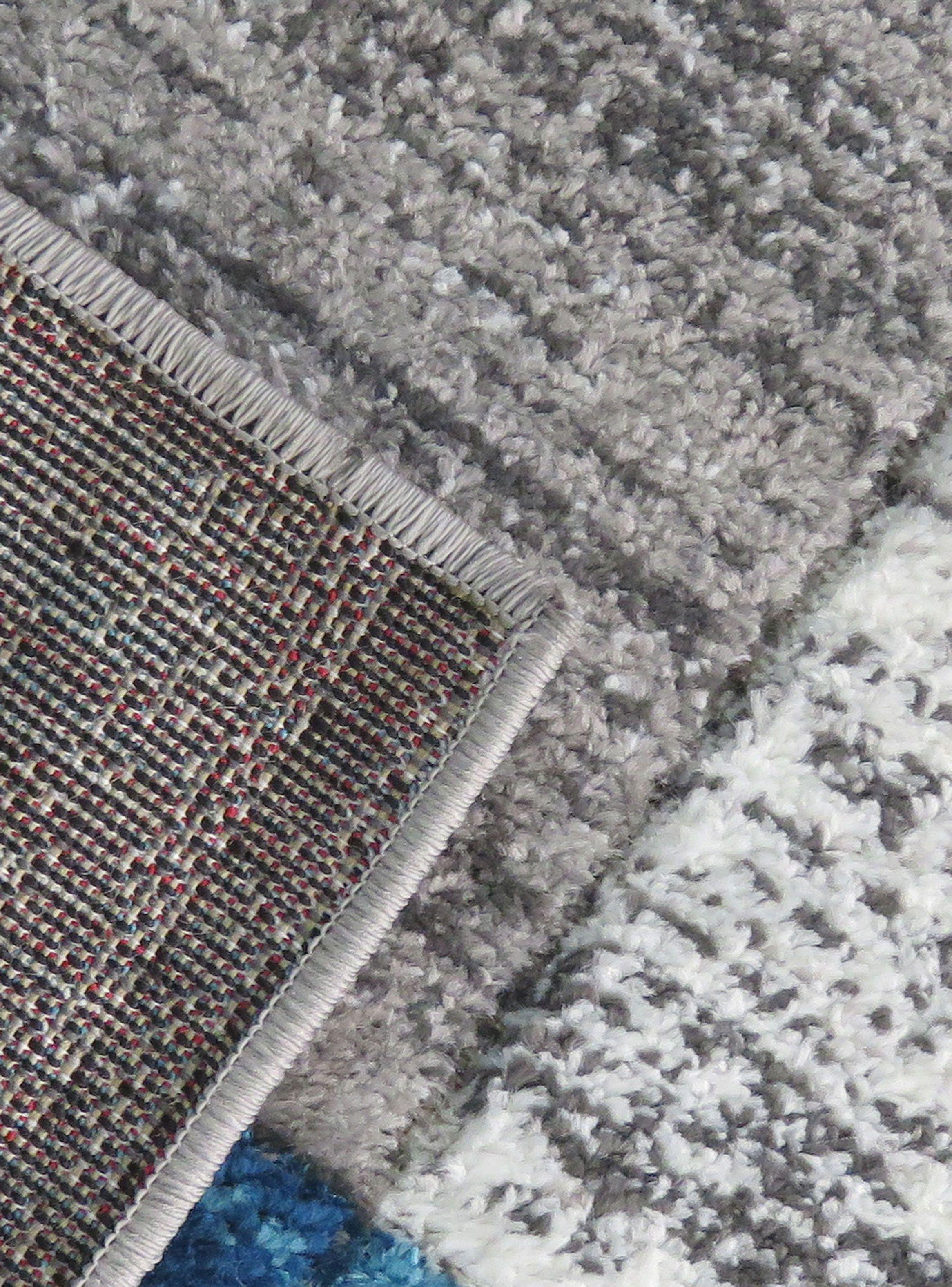 Alfombra Carved D4 170x230 cm Azul-1