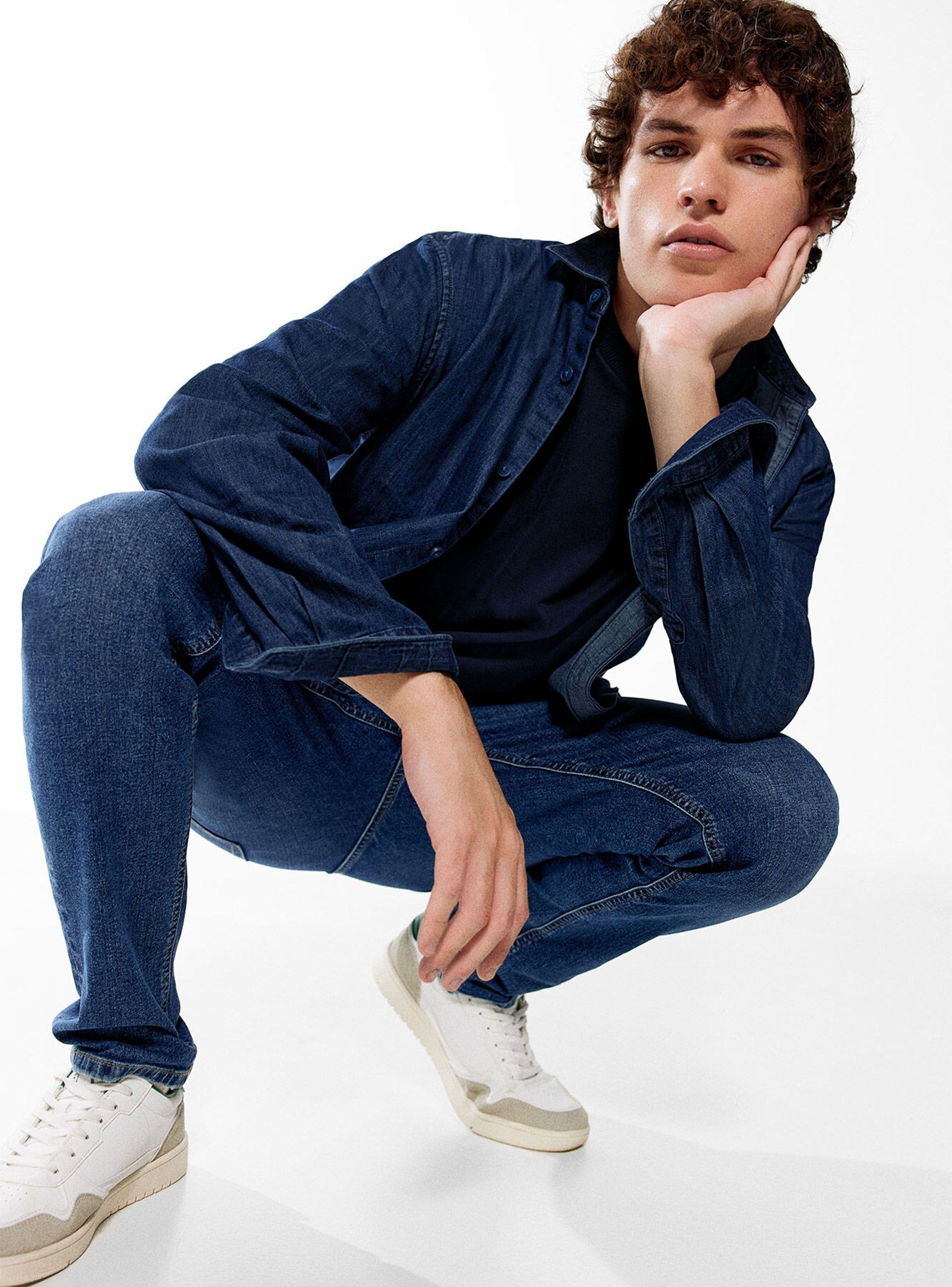 Jeans Skinny Lavado Medio Oscuro-1