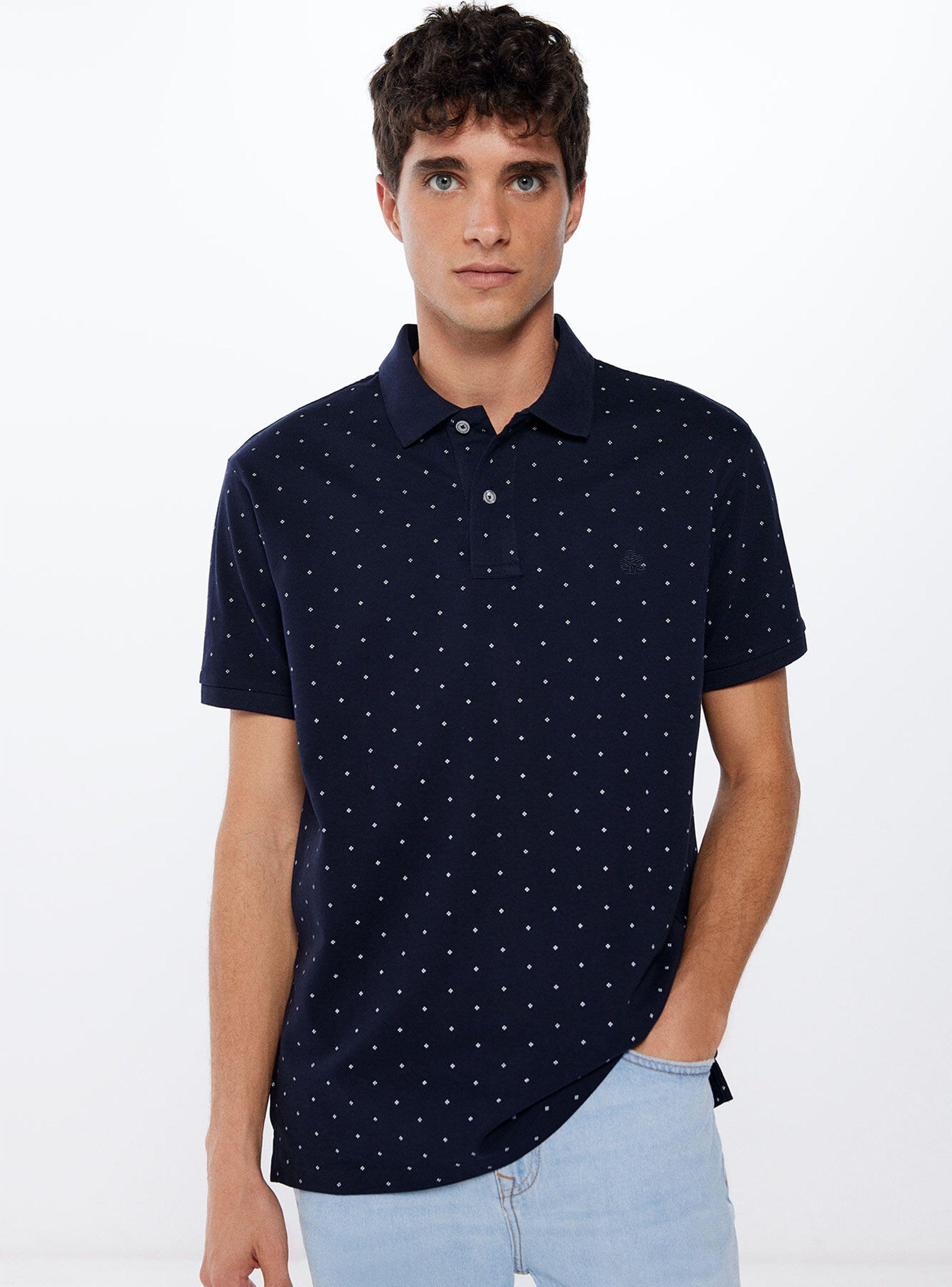 Polera Polo Piqué Micro Estampado-0