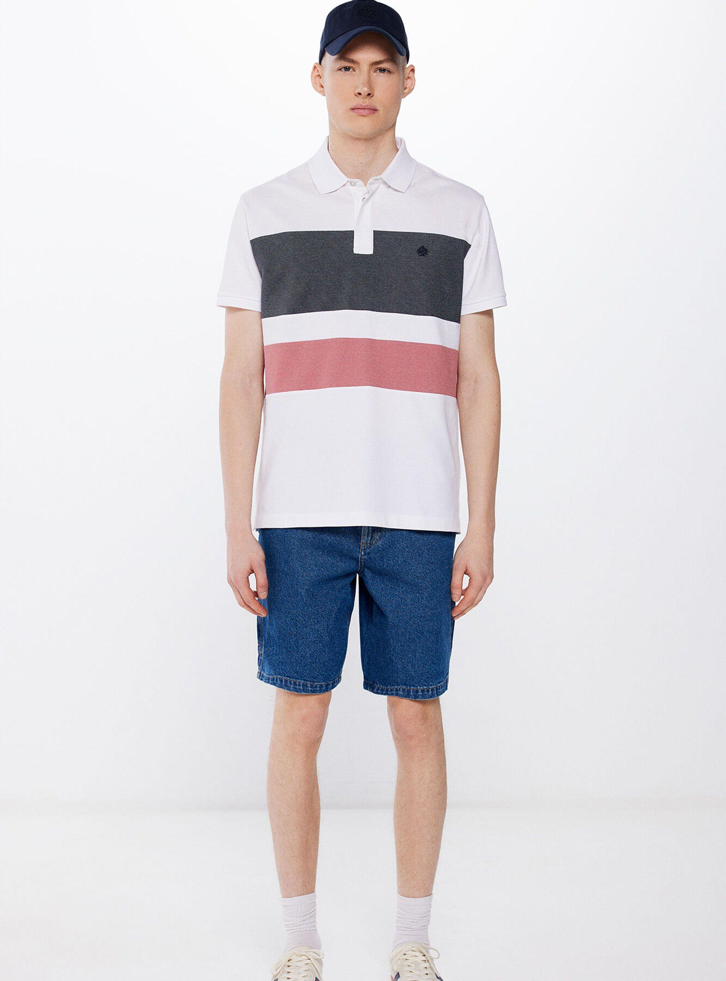 Polera Polo Piqué Color Block-3