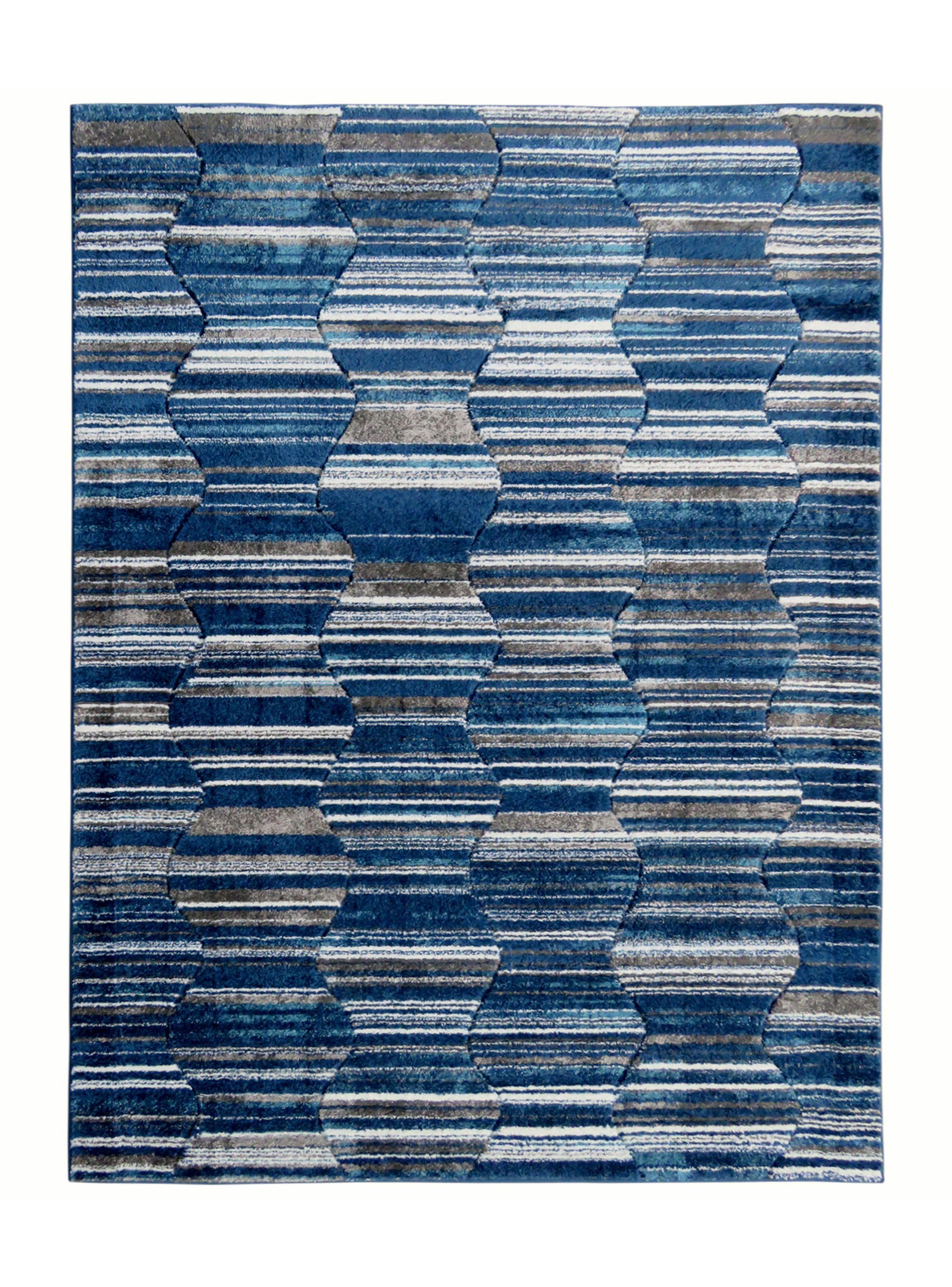 Alfombra Carved Florida D5 133x180 cm Azul-0