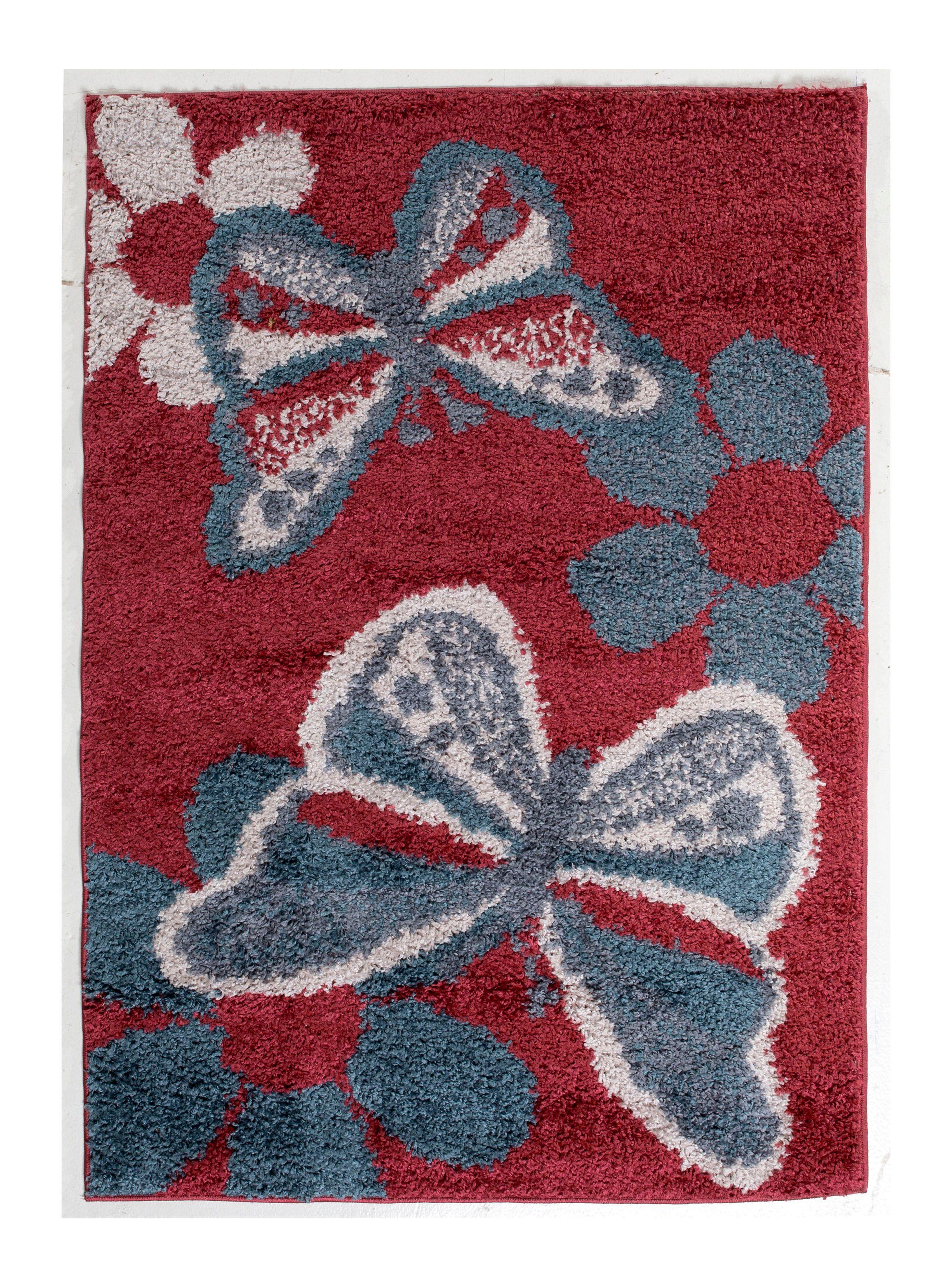 Alfombra Infantil 120x170 cm Shaggy Rojo-0