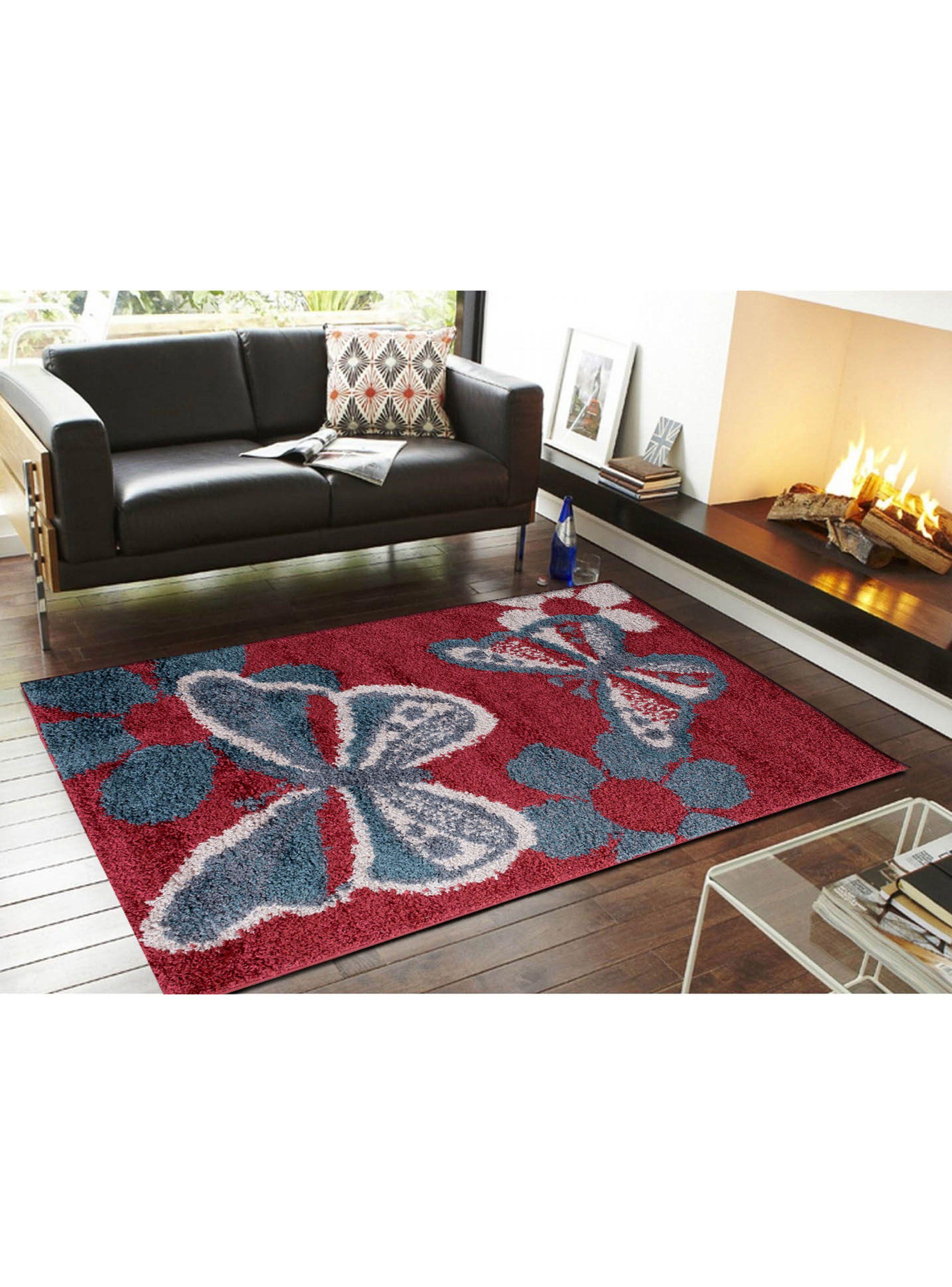 Alfombra Infantil 120x170 cm Shaggy Rojo-2