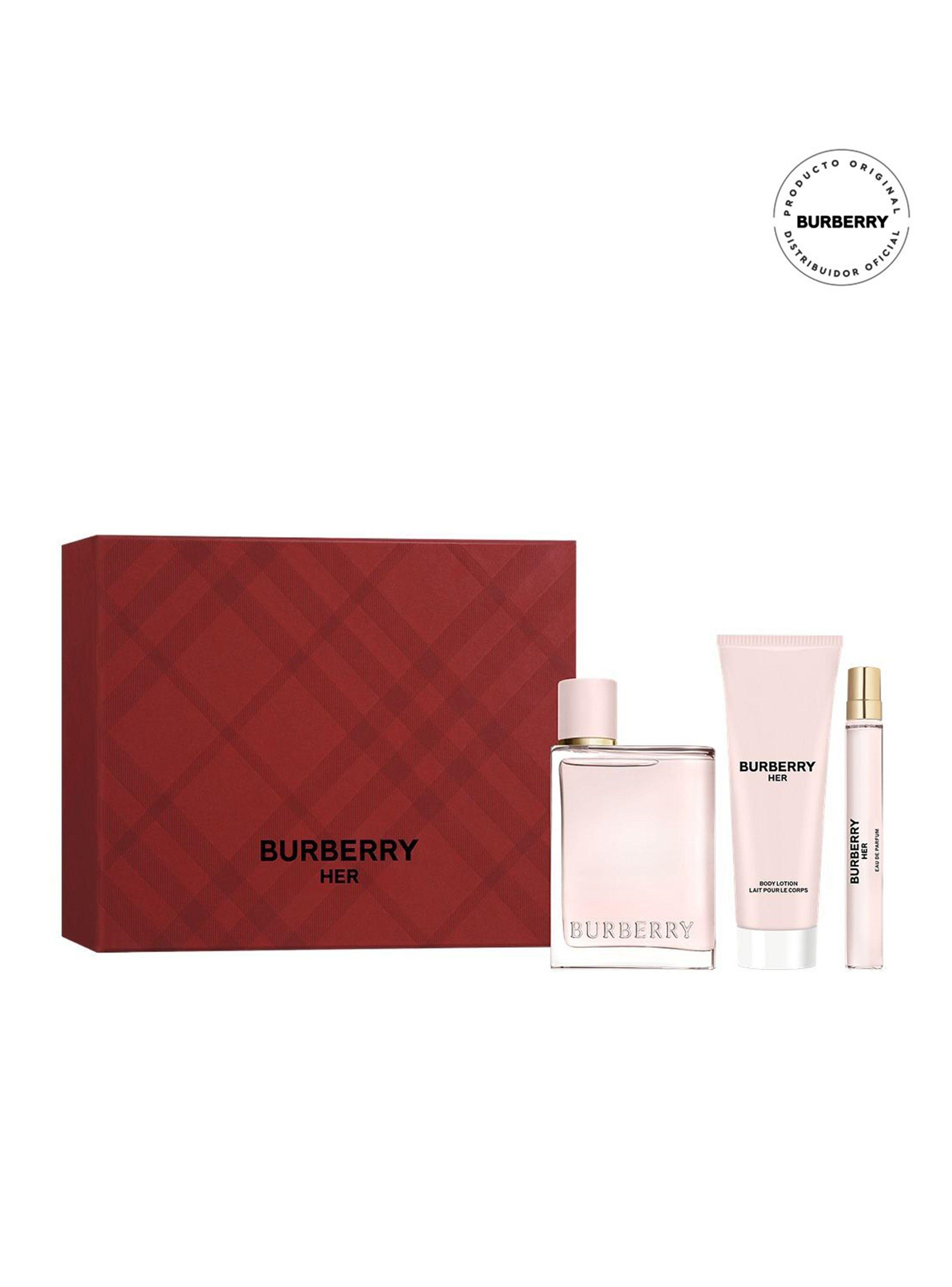 Set Perfume Her EDP Mujer 100 ml + Body Lotion 75 ml + Pen Spray 10 ml Burberry-1