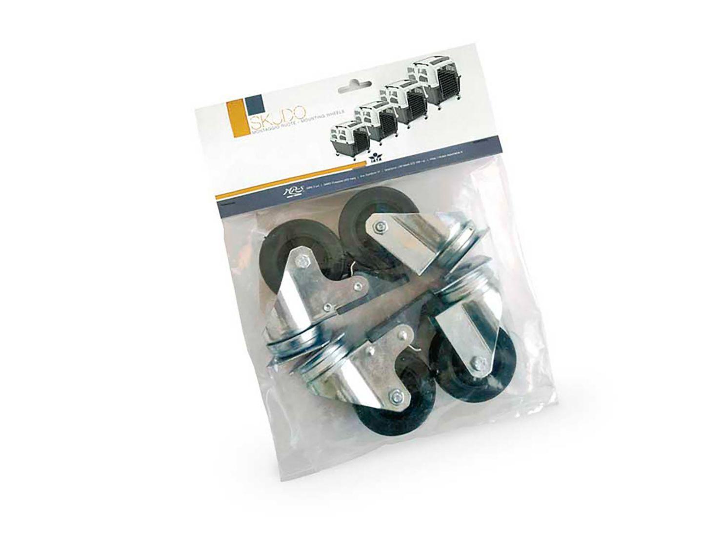 Set MPS de Ruedas para Jaula de Transporte Iata Skudo Italian Pet Products-1