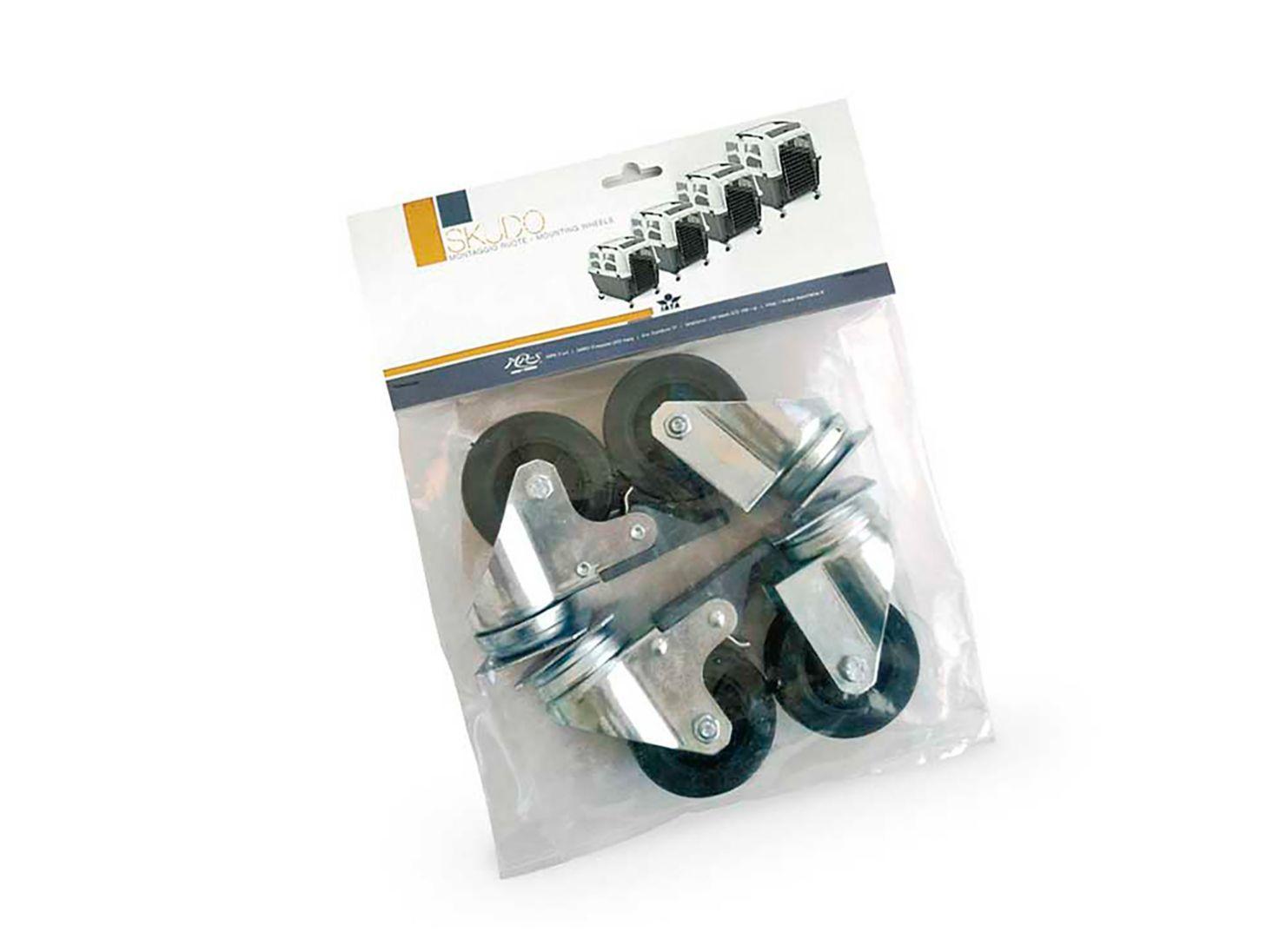 Set MPS de Ruedas para Jaula de Transporte Iata Skudo Italian Pet Products-2