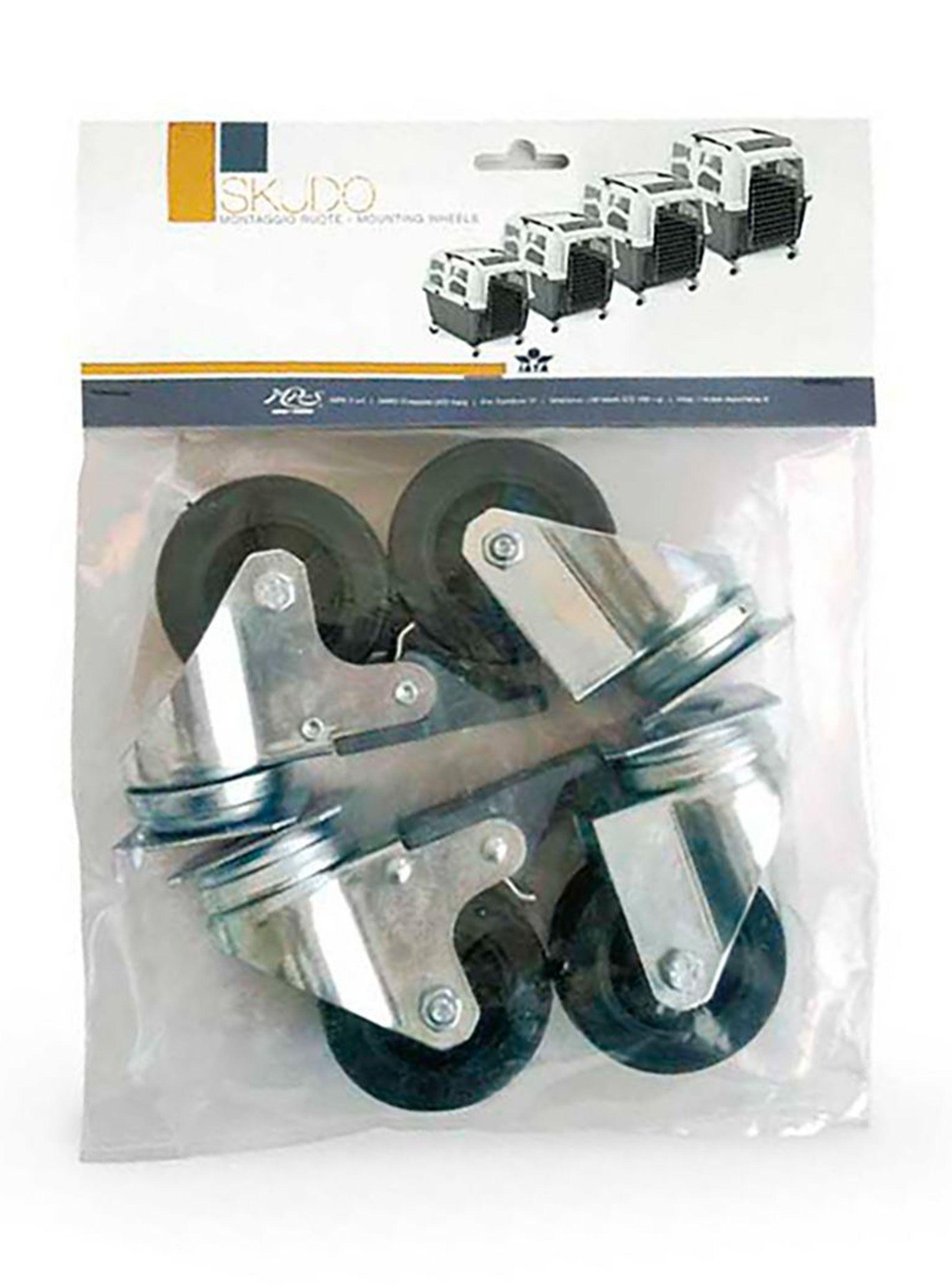 Set MPS de Ruedas para Jaula de Transporte Iata Skudo Italian Pet Products-0