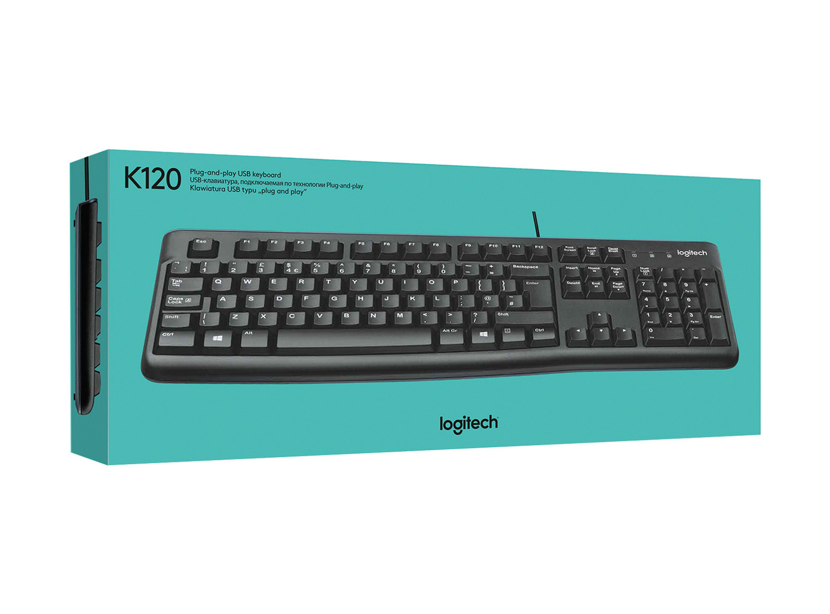 Teclado Logitech Alámbrico K120 USB-3