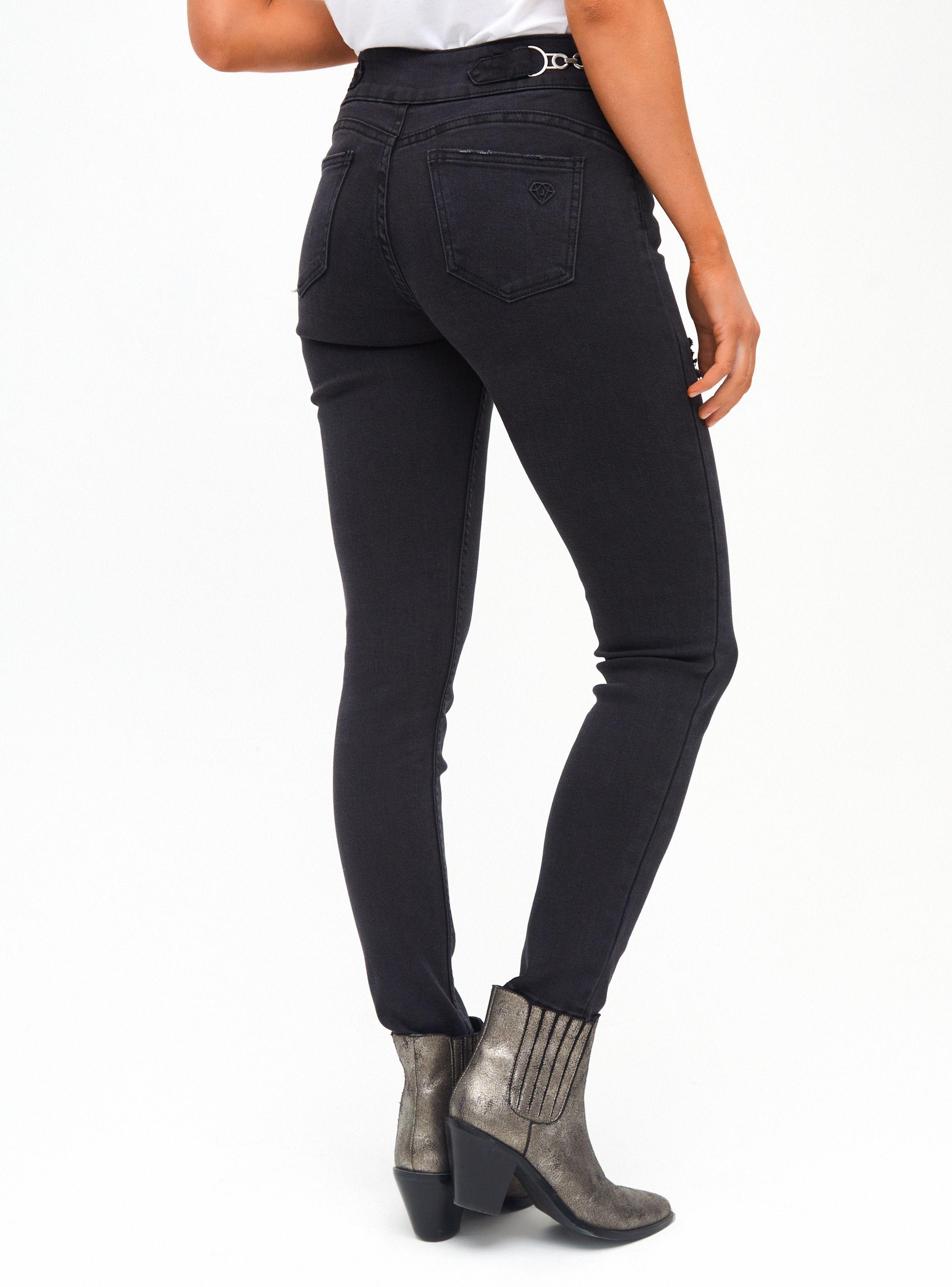 Jeans Skinny Push Up detalle Cadena Pretina-1
