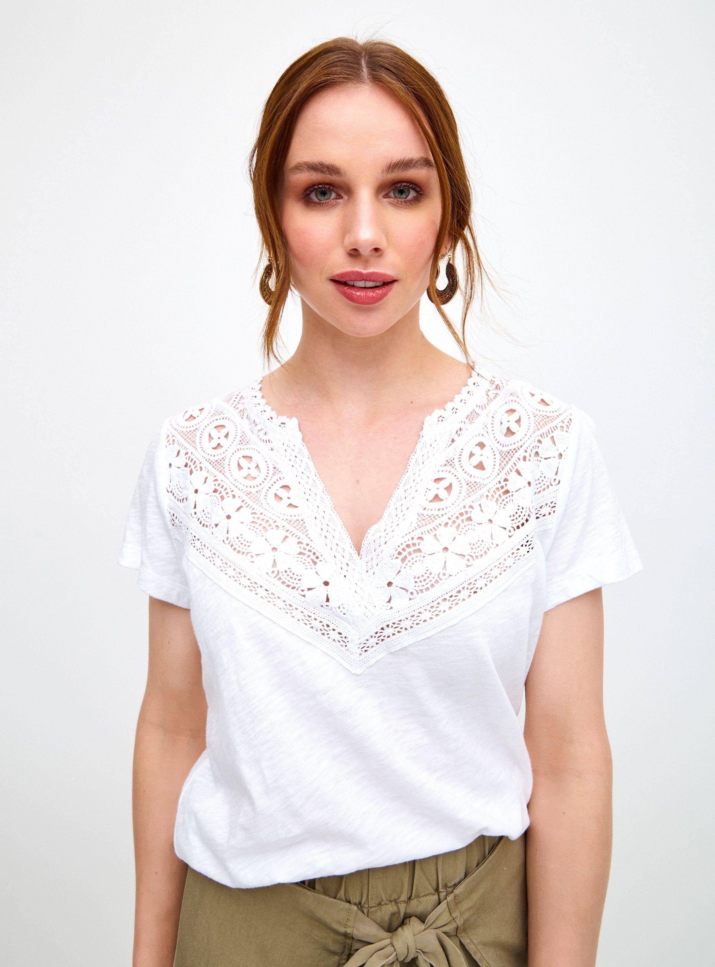 Polera con Abertura Escote y detalles de Broderie-2