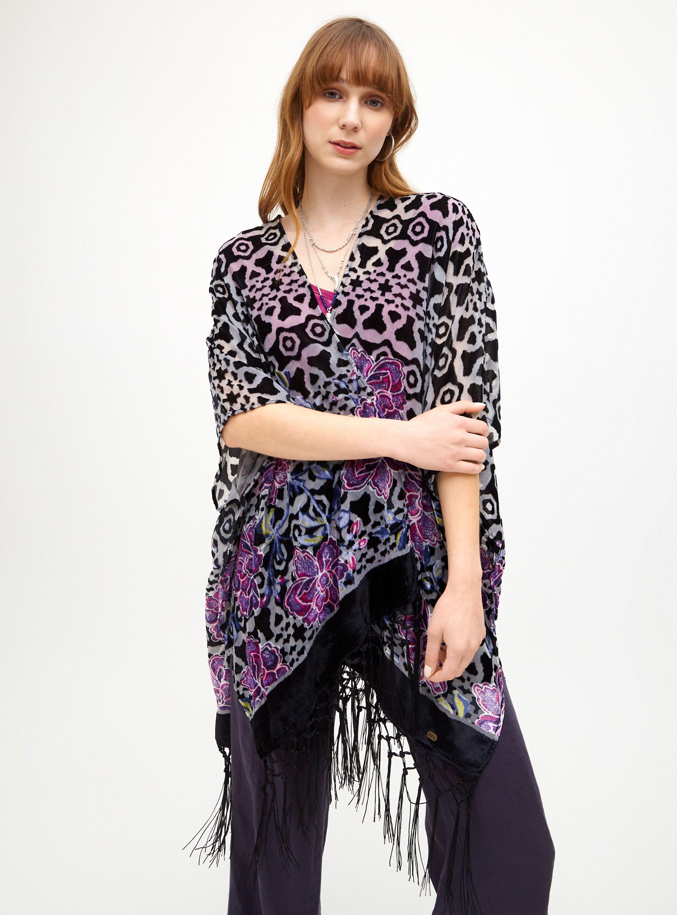 Blusa Kimono Larga Color Solido con Distintos Largos-0