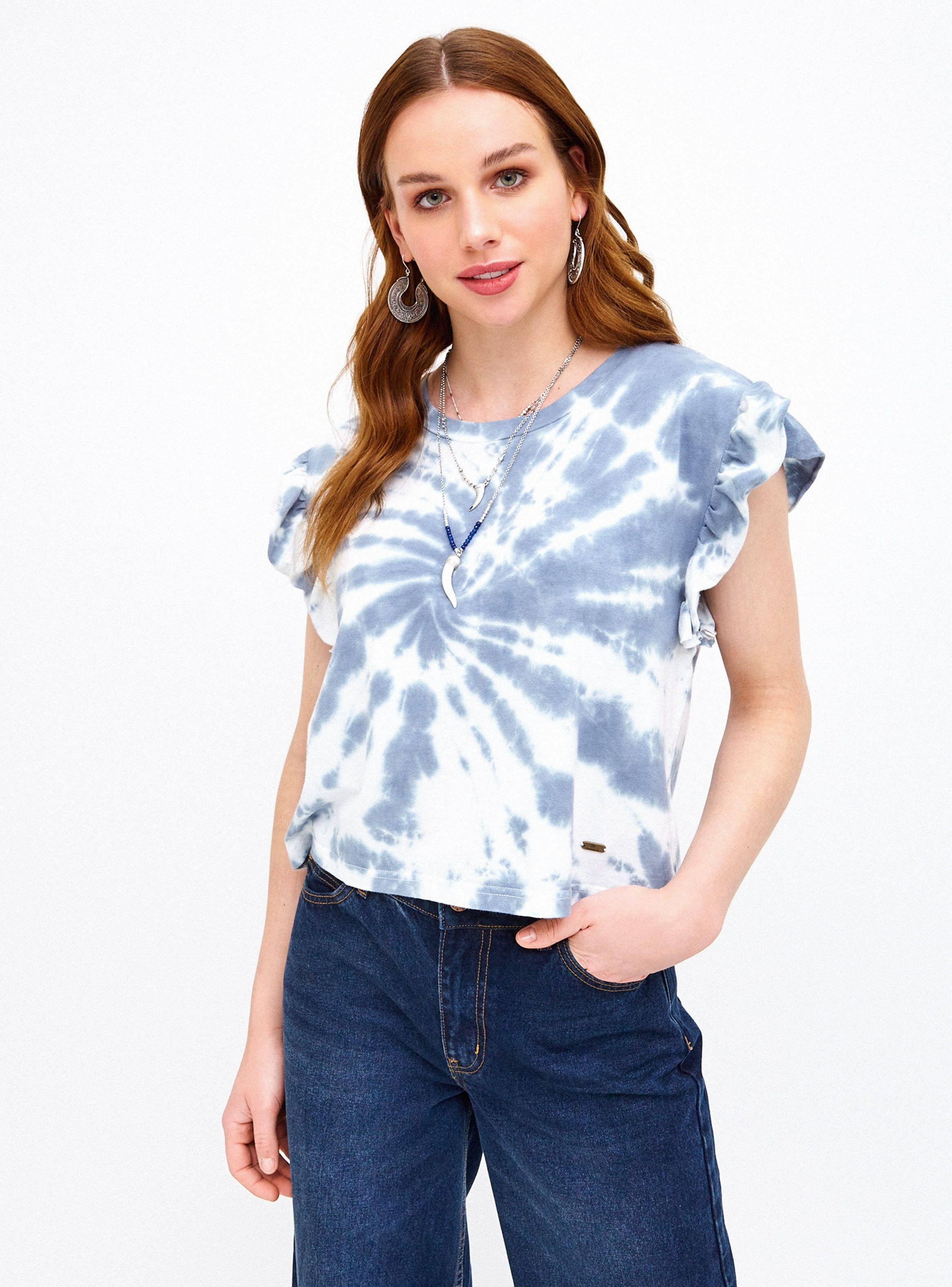 Polera Escote Redondo Recogido y Full Tie Dye-0