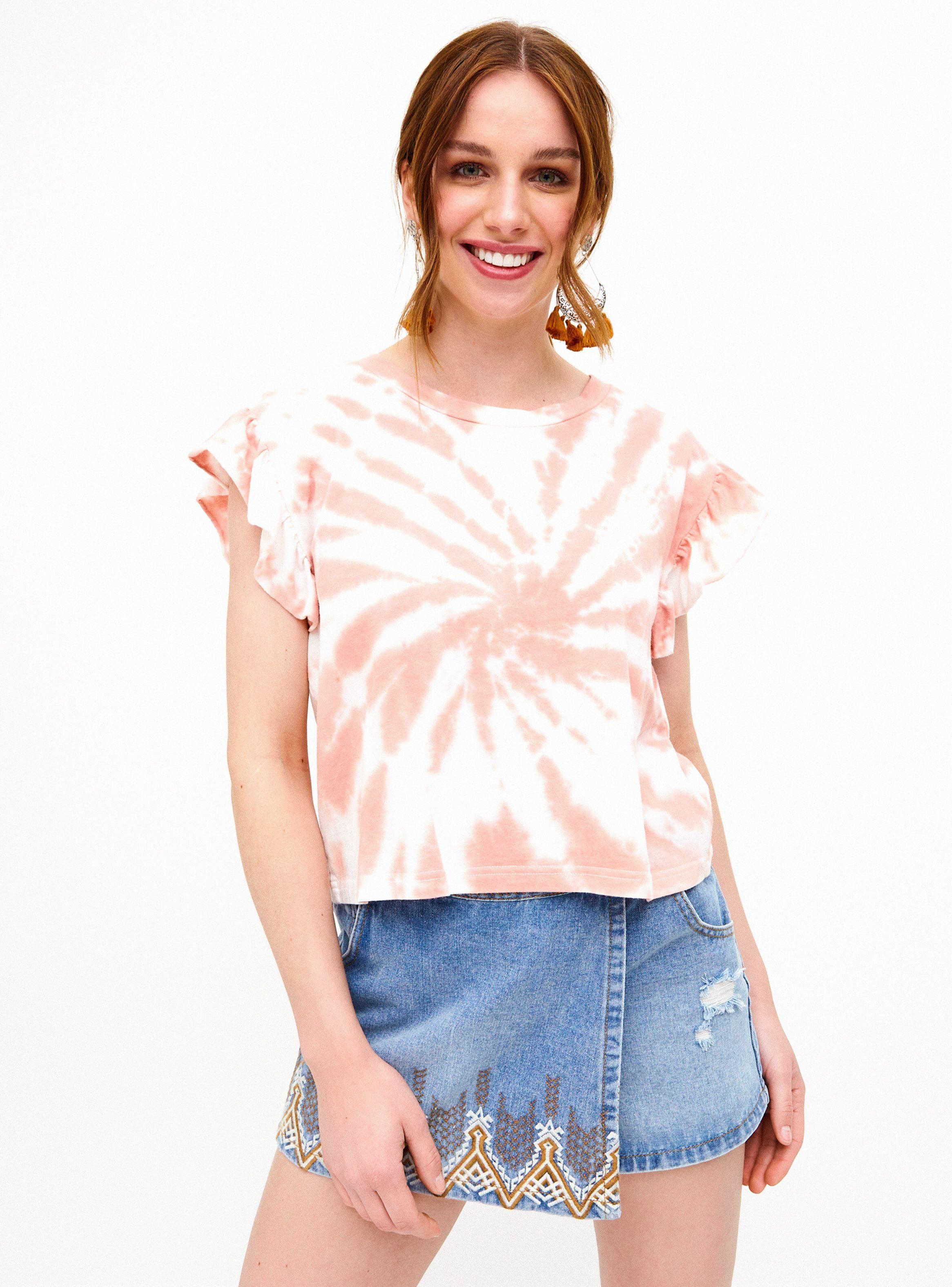 Polera Escote Redondo Recogido y Full Tie Dye-0