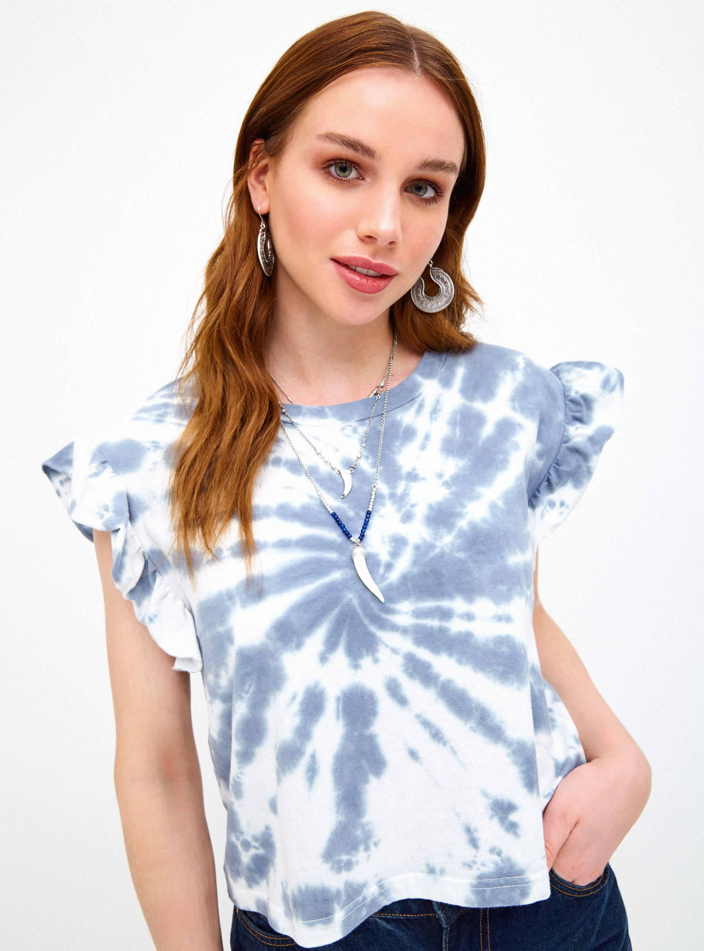 Polera Escote Redondo Recogido y Full Tie Dye-2