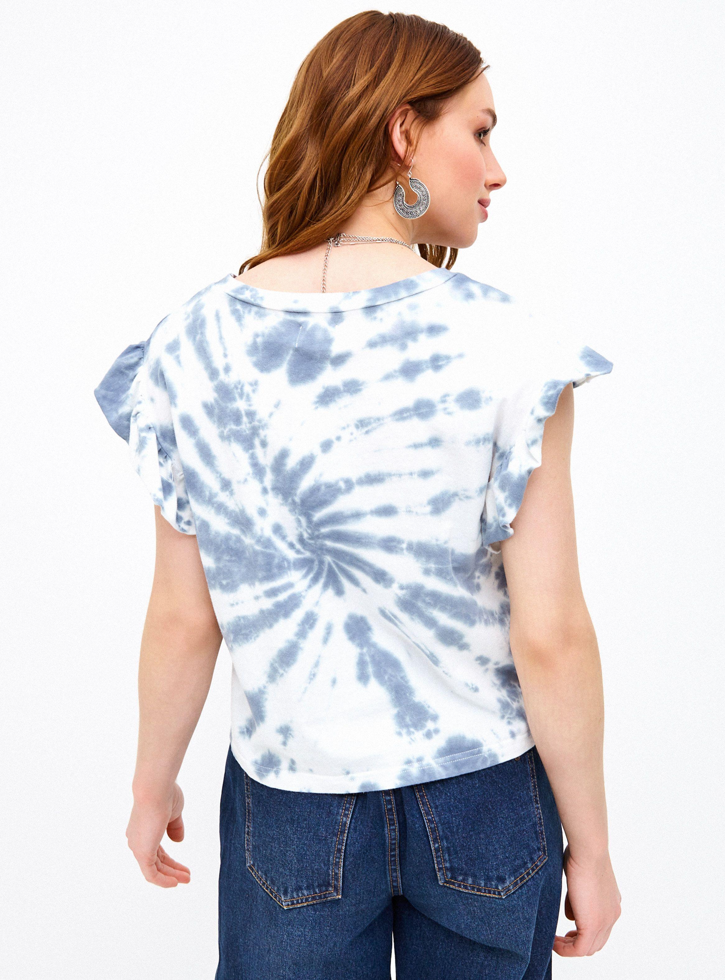 Polera Escote Redondo Recogido y Full Tie Dye-1