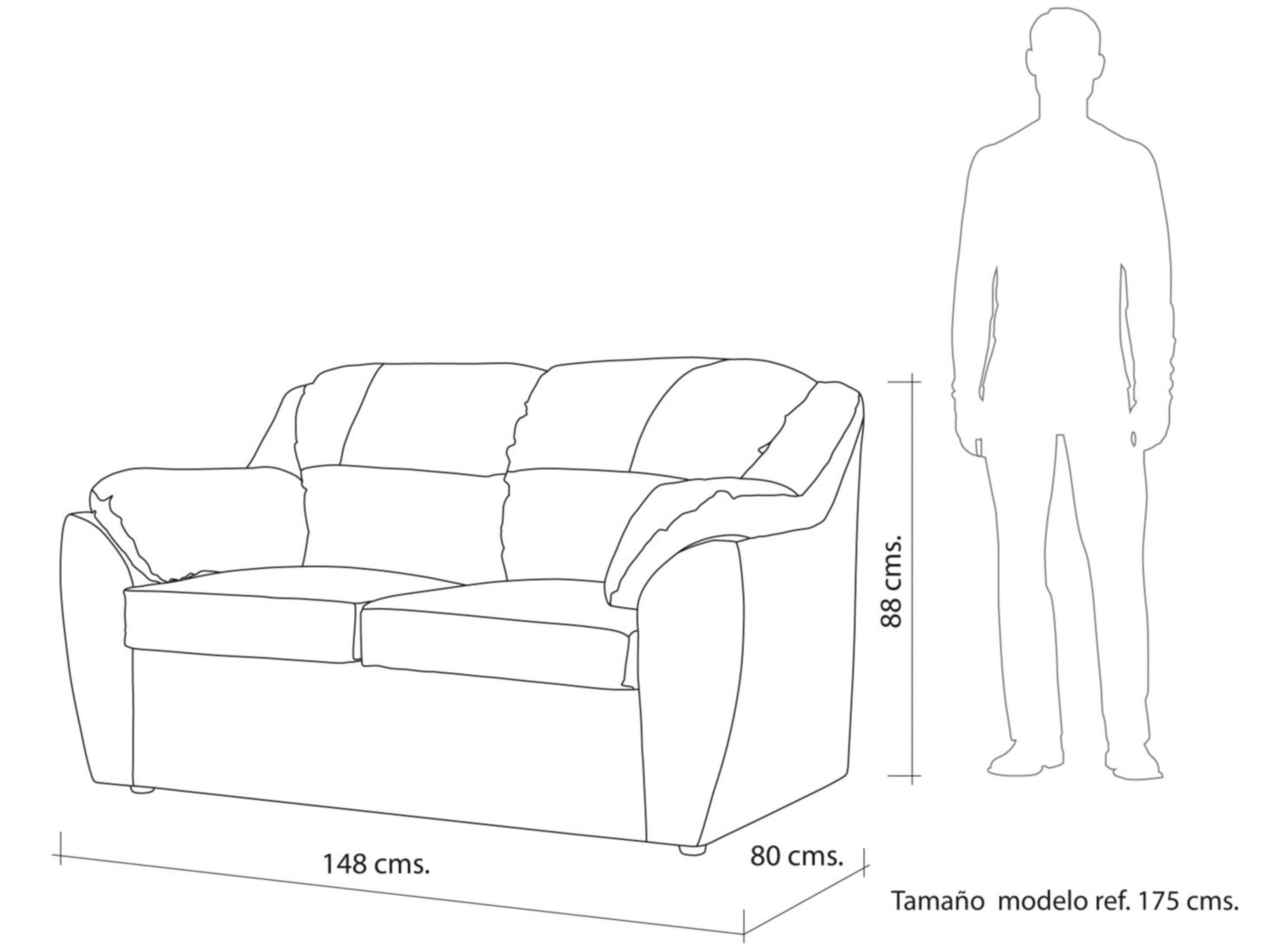 Juego Living Genova Ecocuero 2C + 2 Sillones-6
