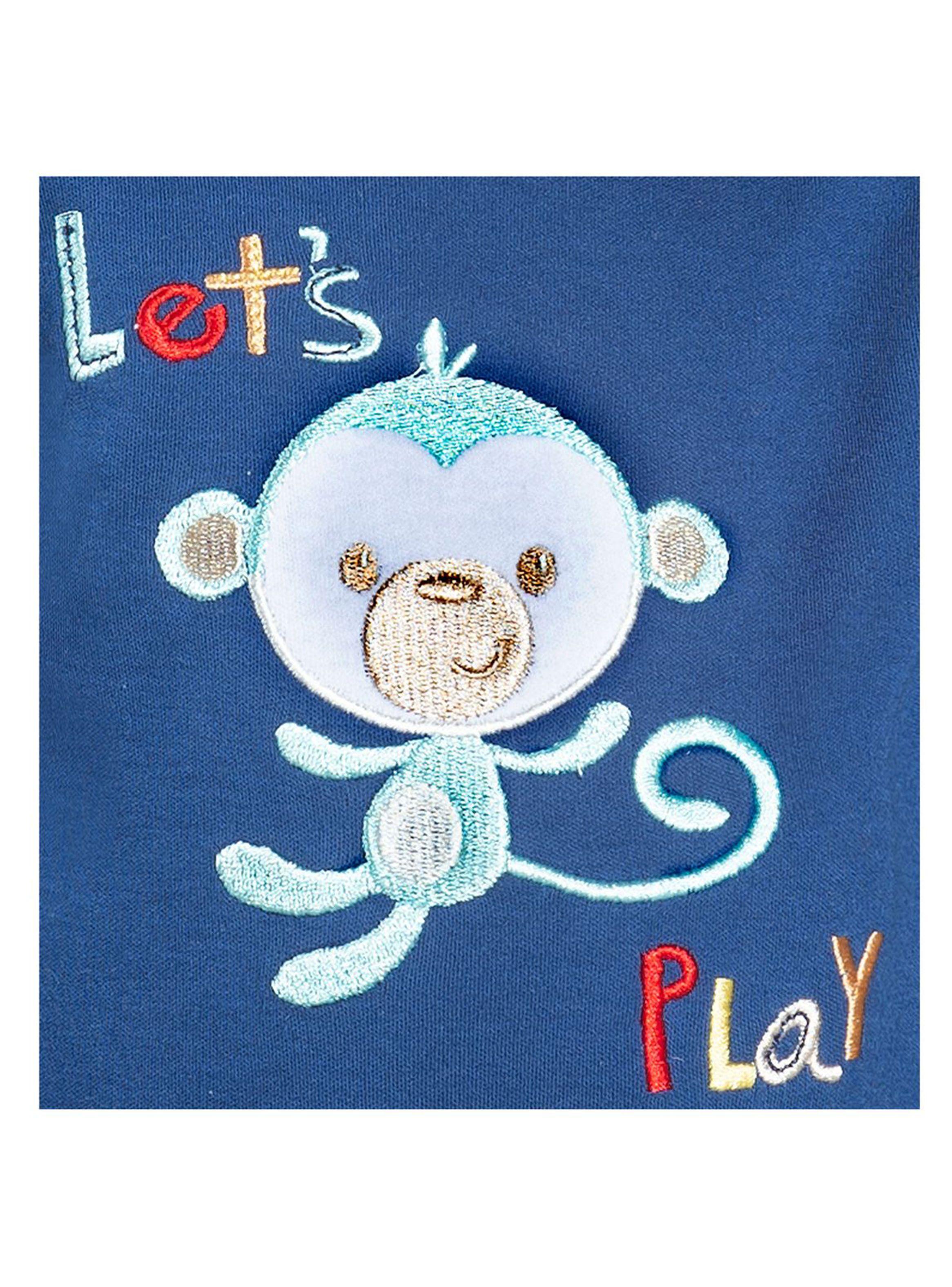 Pack 3 Bodys Manga Larga Cotton Bebé Mota-1